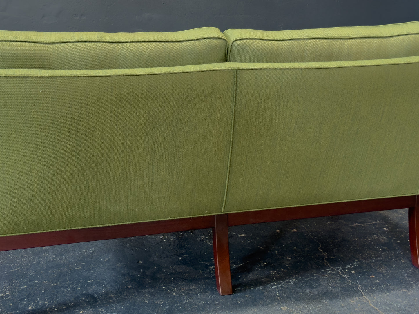 Green Upholstered Two Seater Sofa