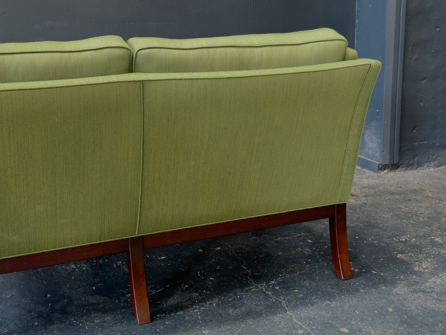 Green Upholstered Two Seater Sofa