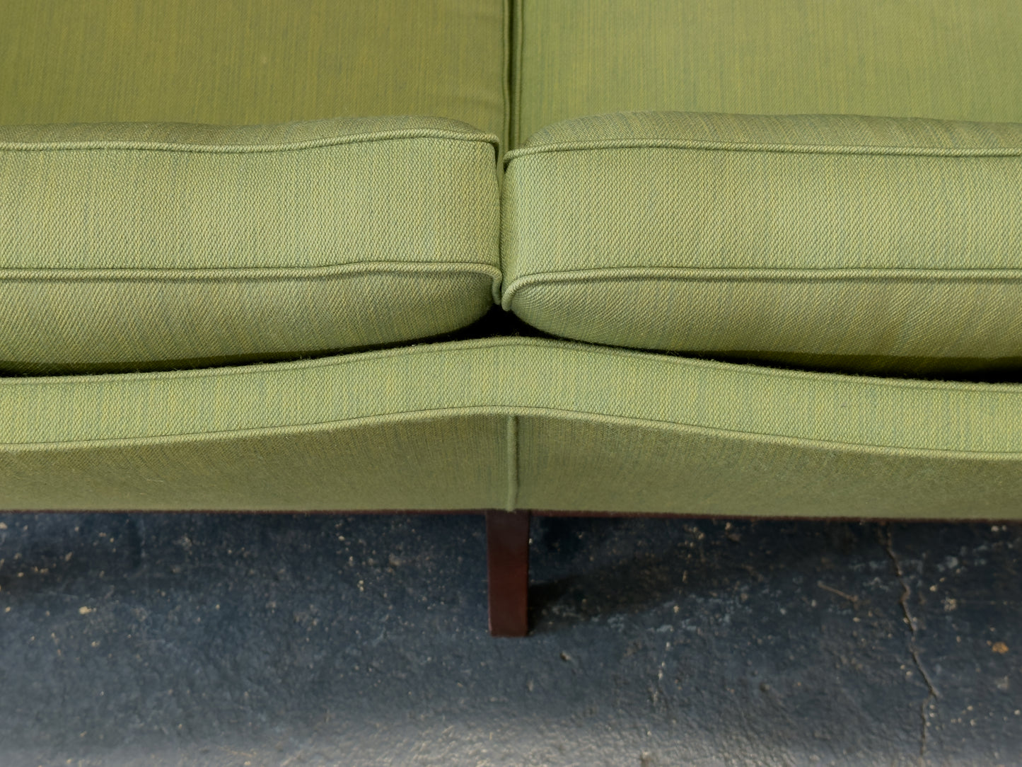 Green Upholstered Two Seater Sofa