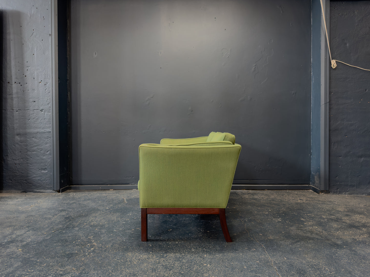 Green Upholstered Two Seater Sofa