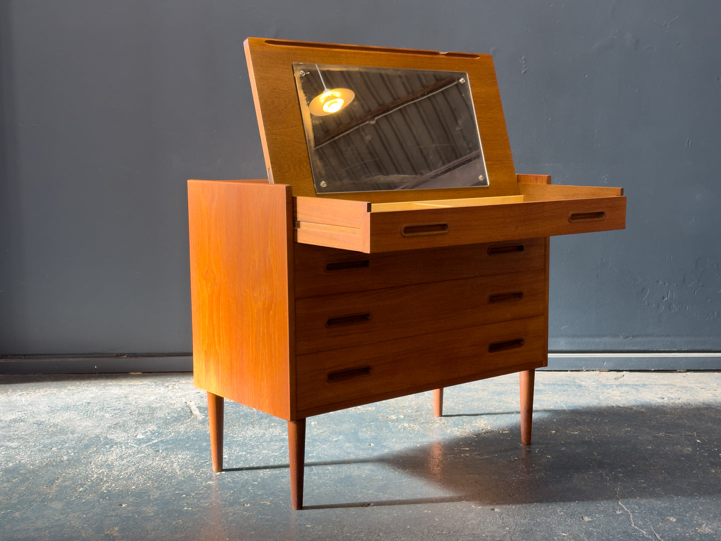 Teak Chet of Drawers with Vanity