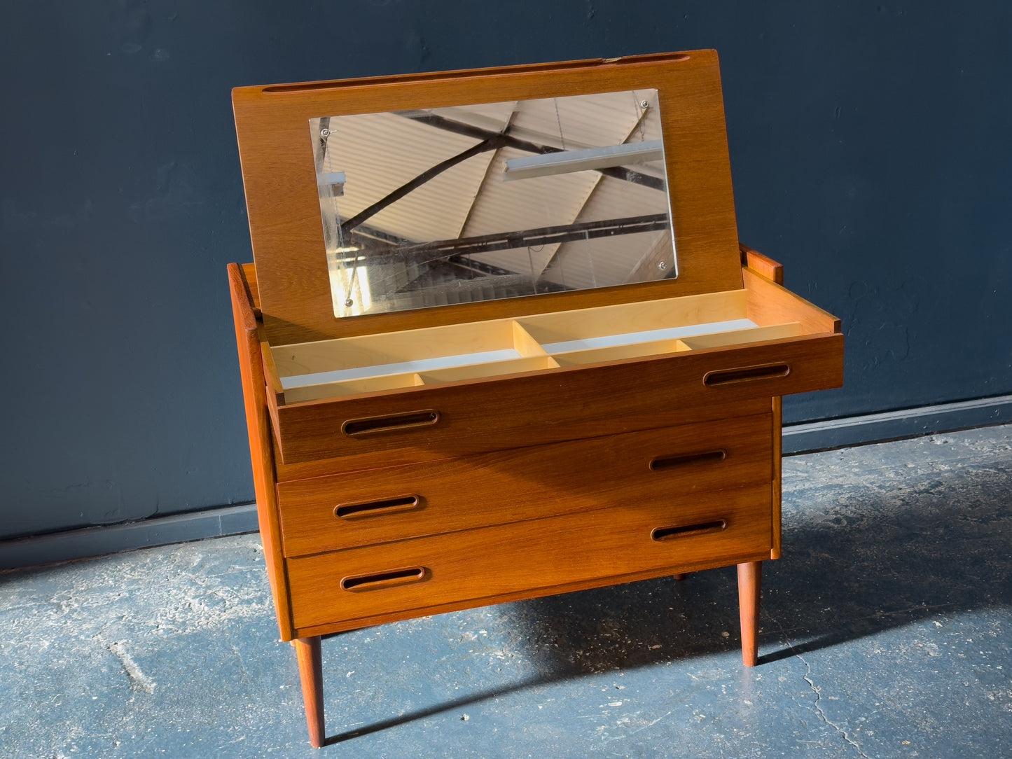 Teak Chet of Drawers with Vanity