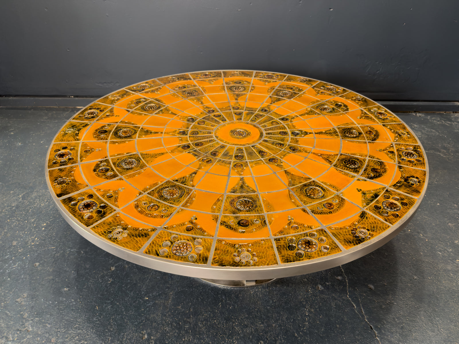 Lilly Just Lichtenberg Ceramic Top Chrome Table
