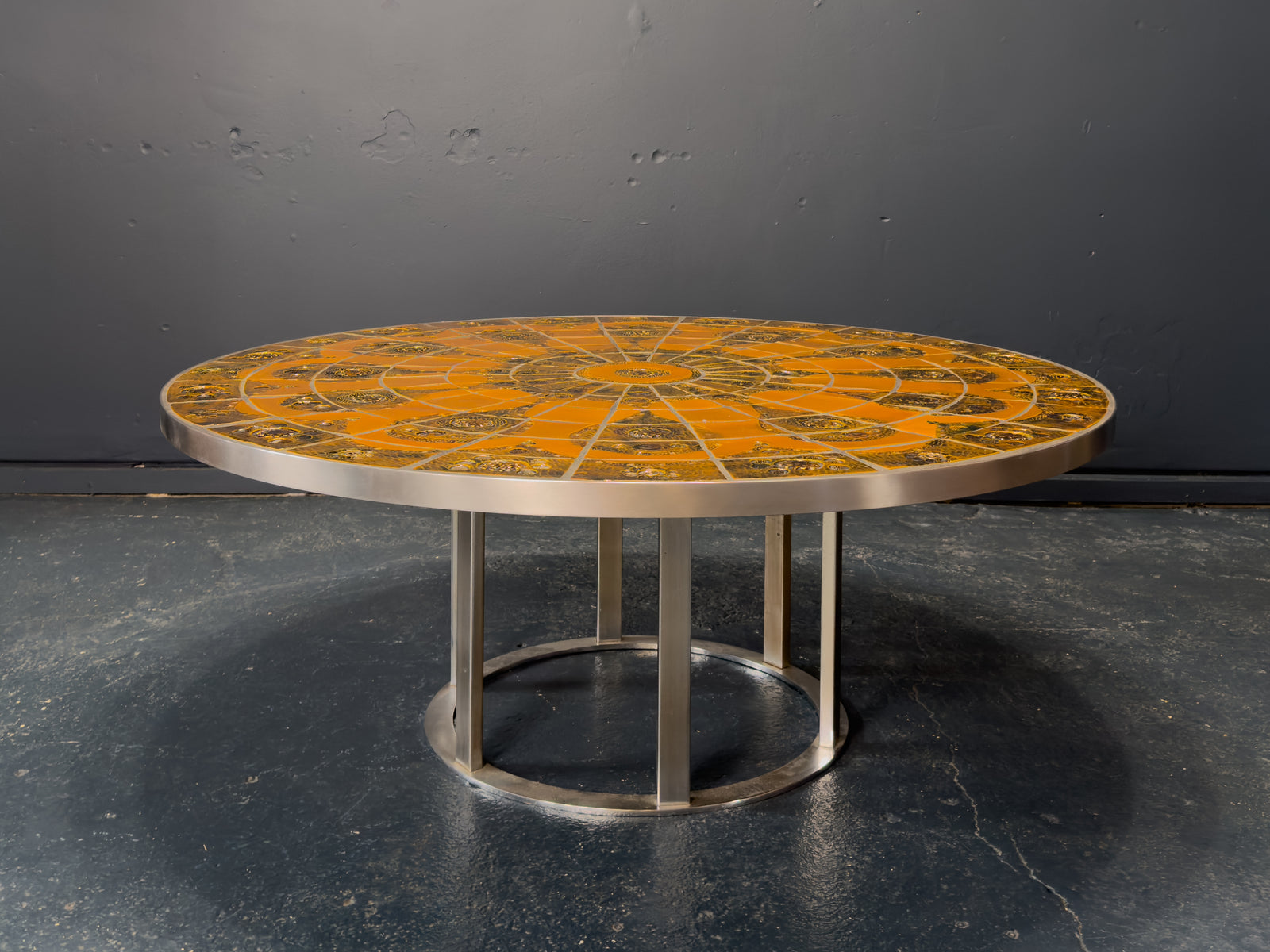 Lilly Just Lichtenberg Ceramic Top Chrome Table