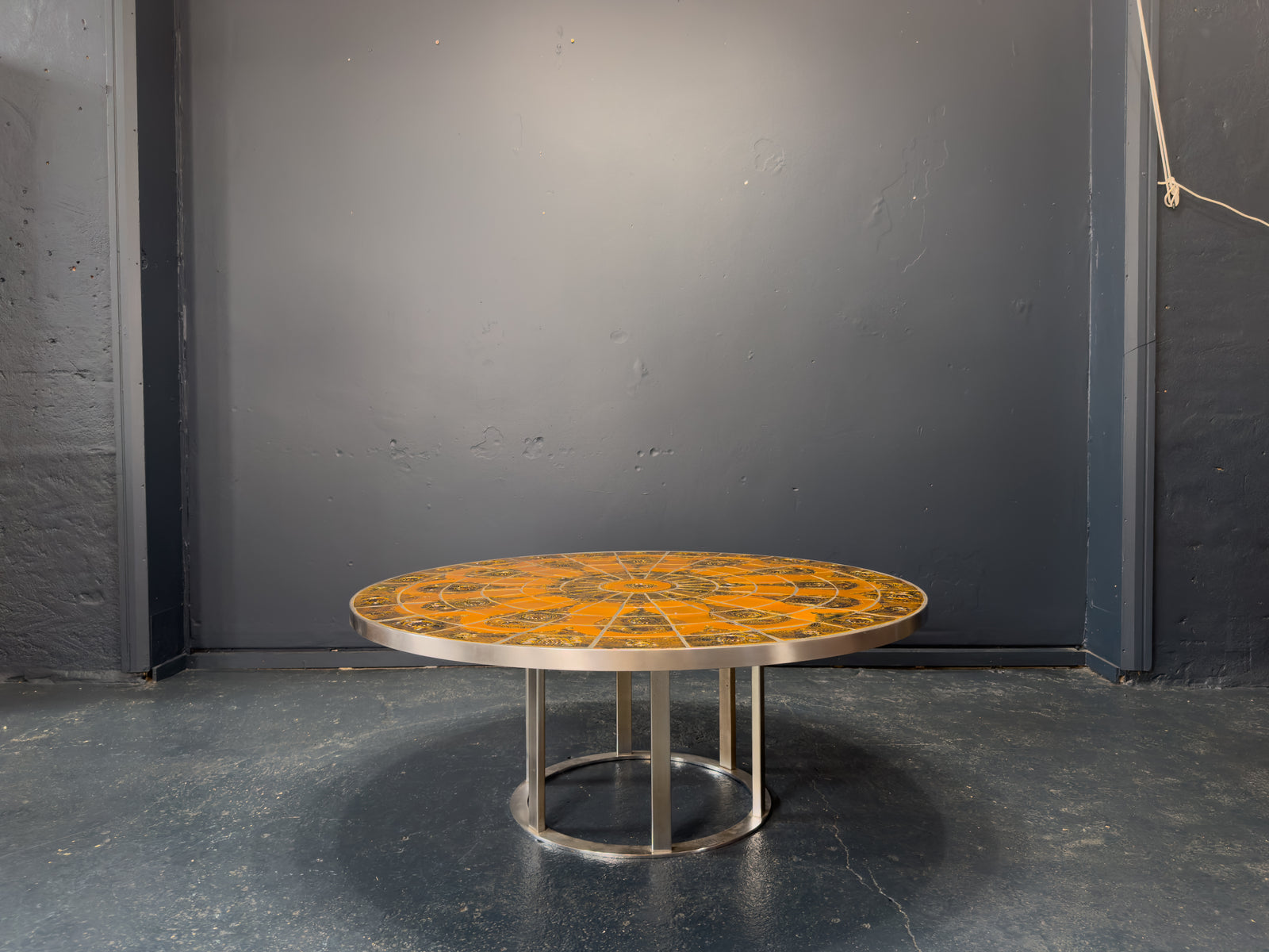 Lilly Just Lichtenberg Ceramic Top Chrome Table