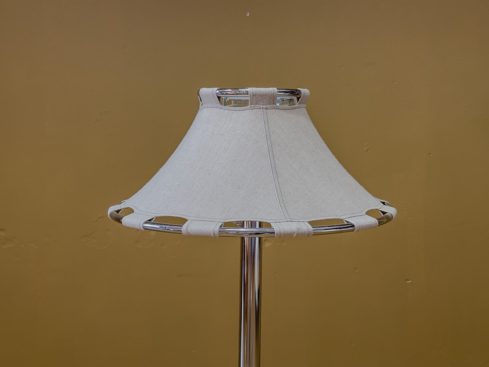 'Anna' Chrome and Canvas Floor Light