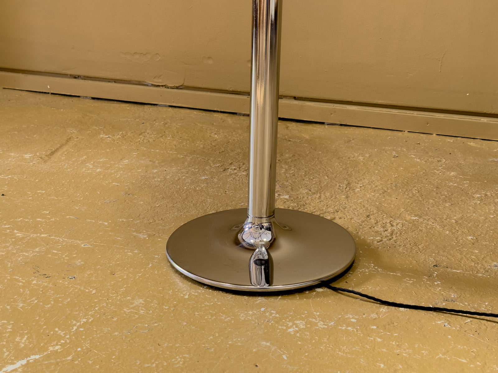 'Anna' Chrome and Canvas Floor Light