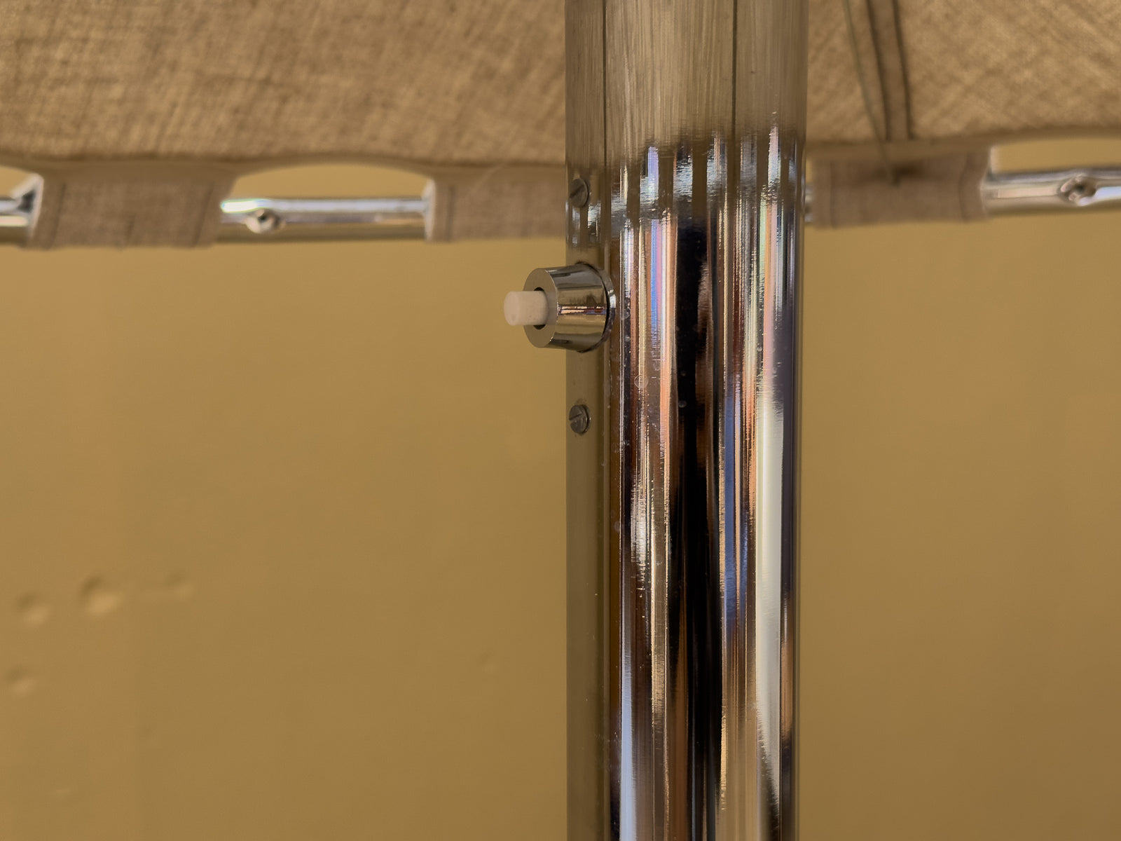 'Anna' Chrome and Canvas Floor Light