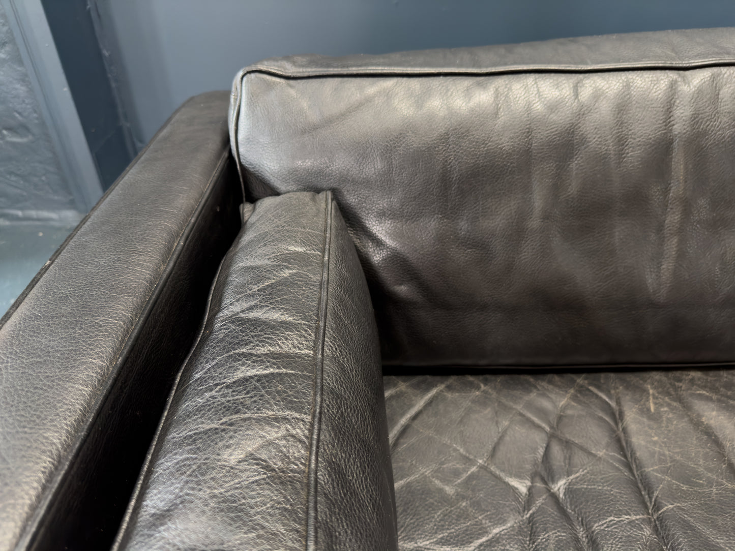 Black Leather Sofa