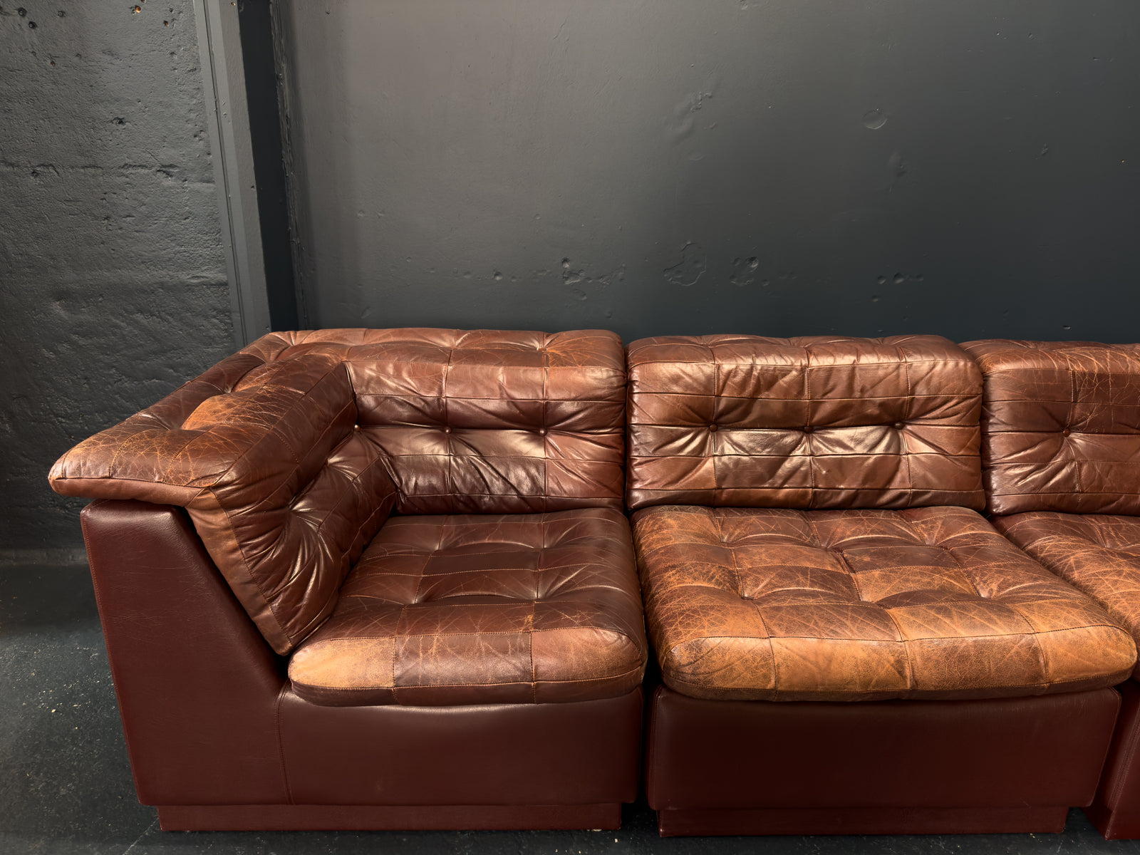 Laauser Modular Leather Sofa