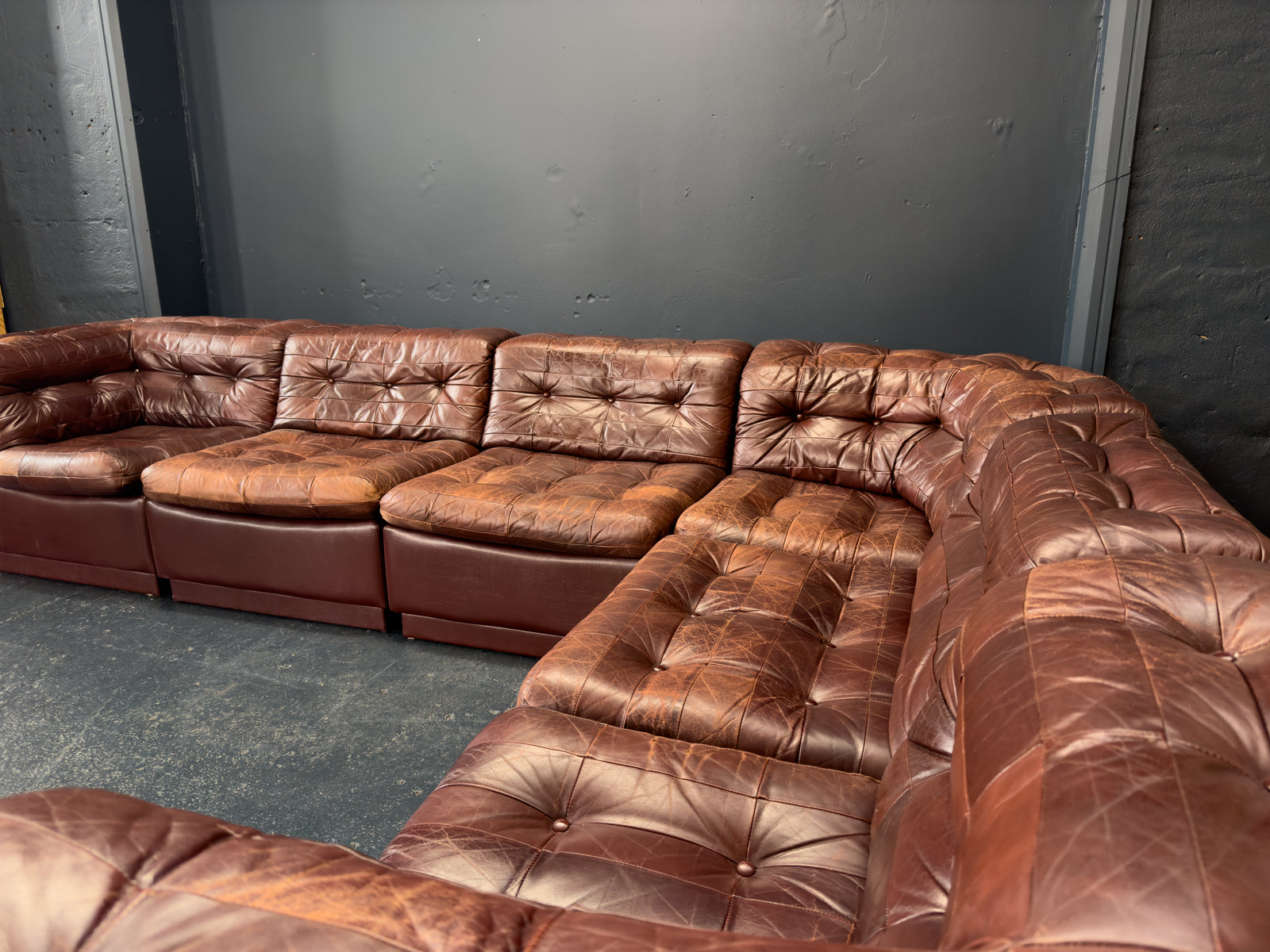 Laauser Modular Leather Sofa