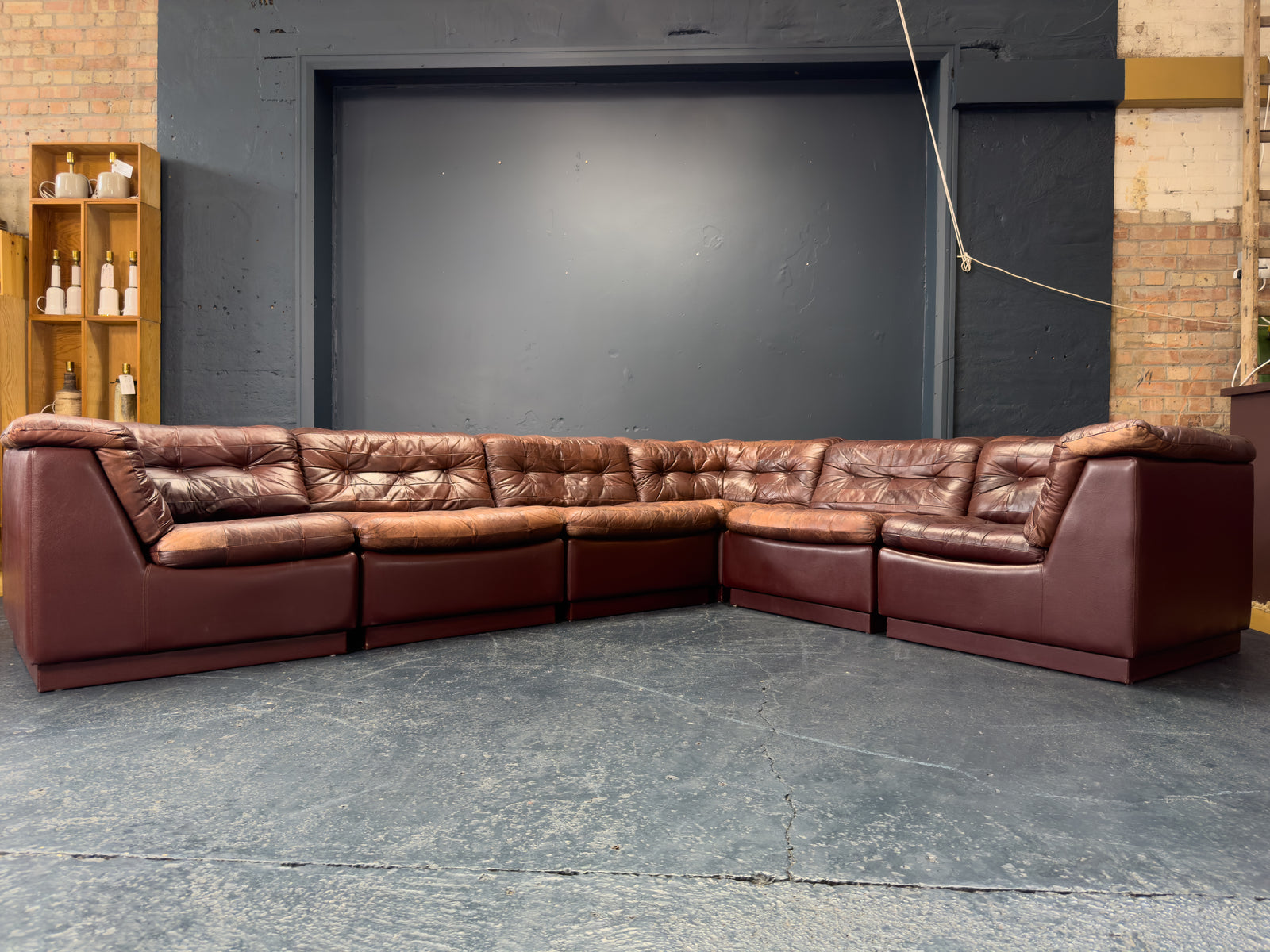 Laauser Modular Leather Sofa