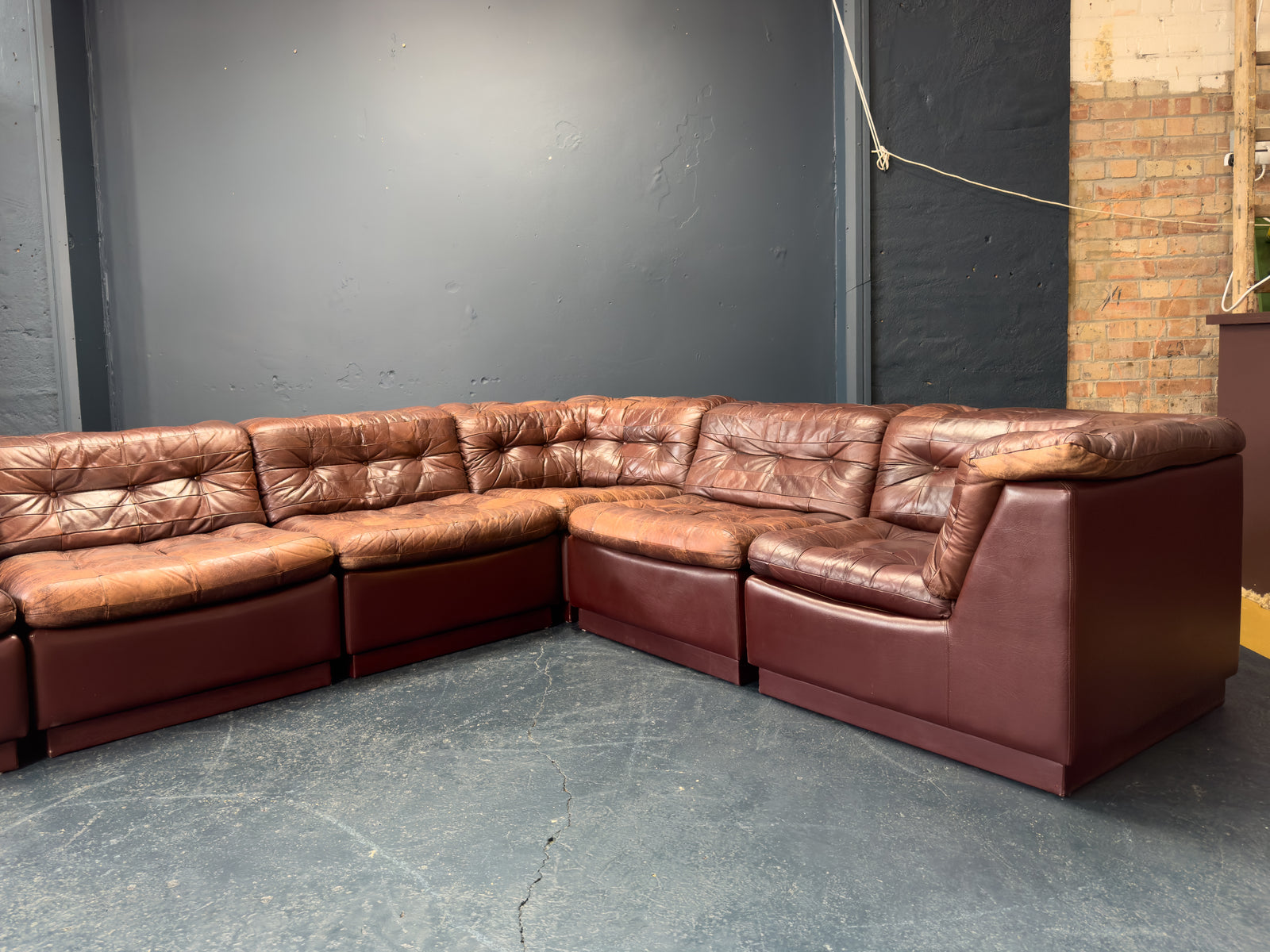 Laauser Modular Leather Sofa