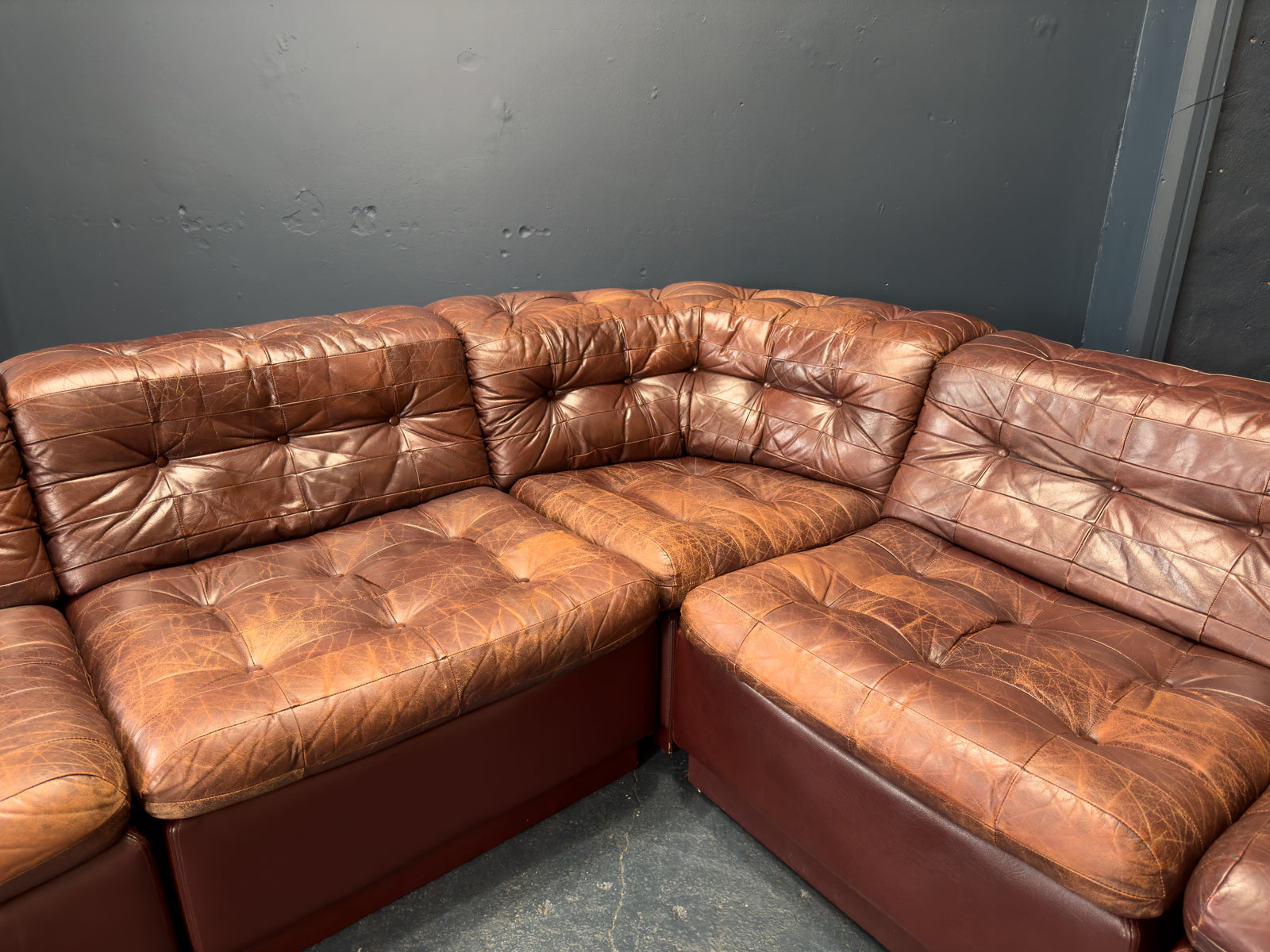 Laauser Modular Leather Sofa