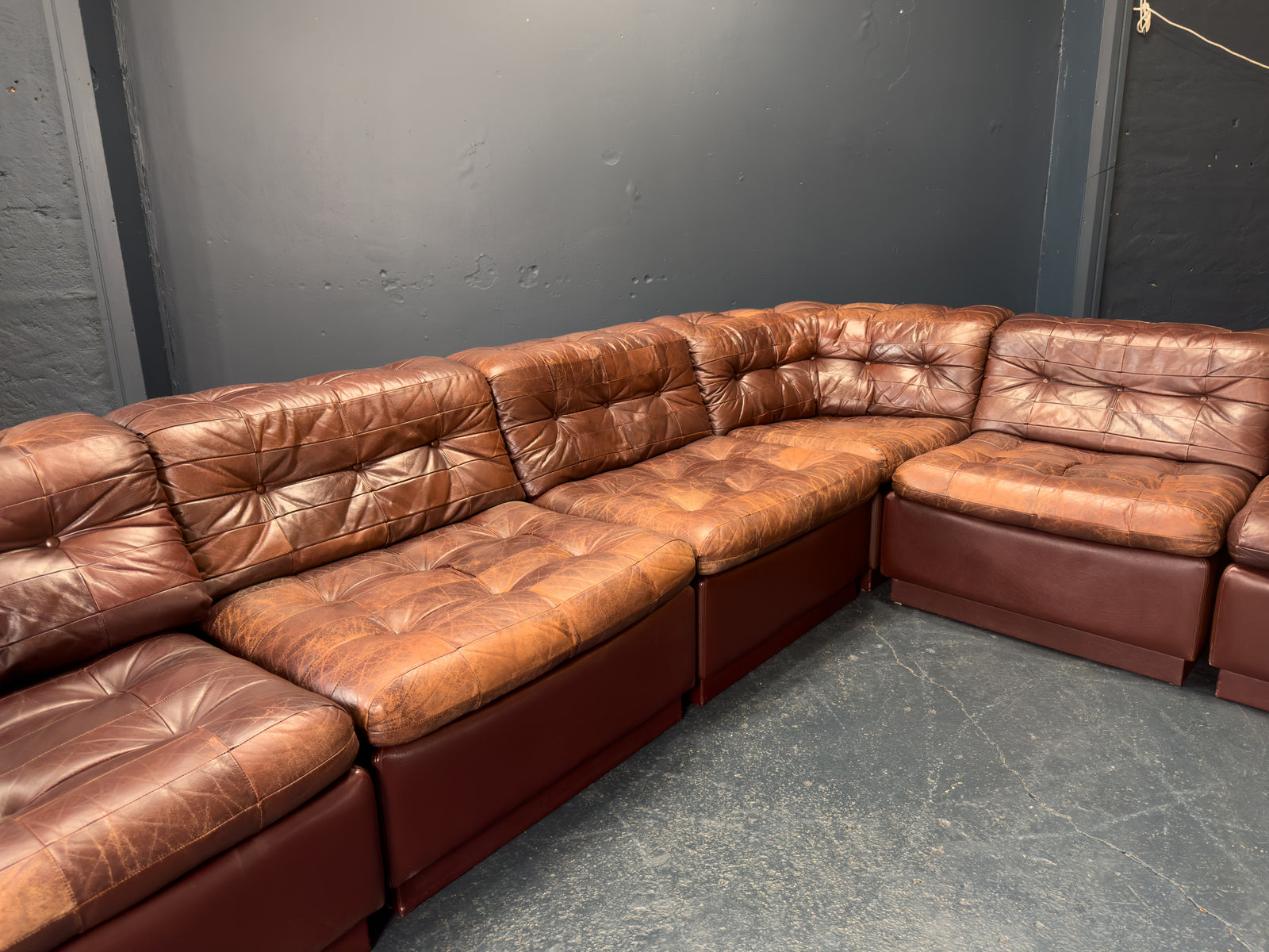 Laauser Modular Leather Sofa