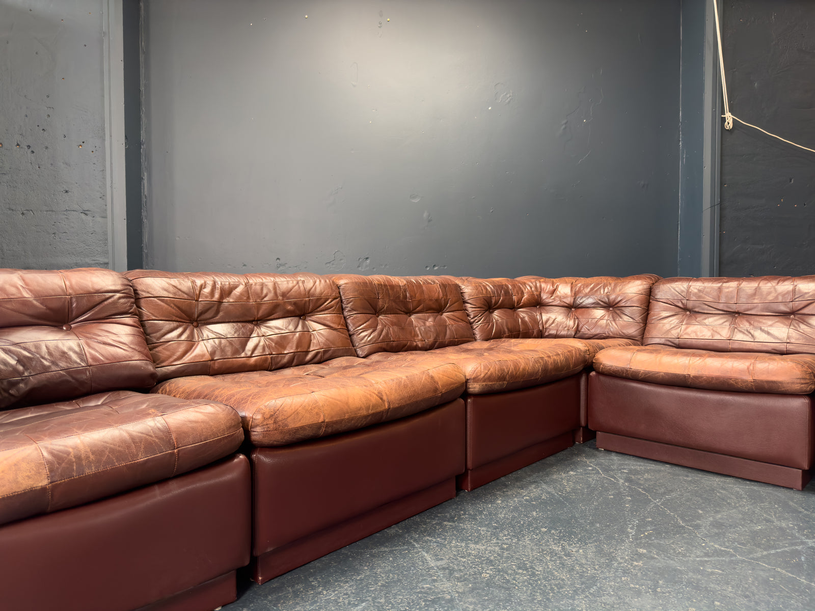 Laauser Modular Leather Sofa