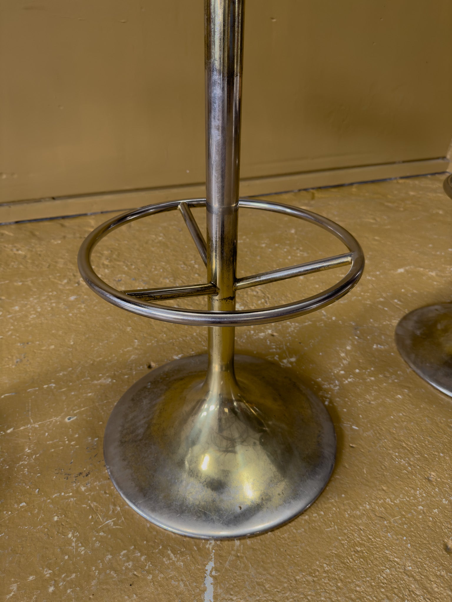 Chrome and Leather Barstools