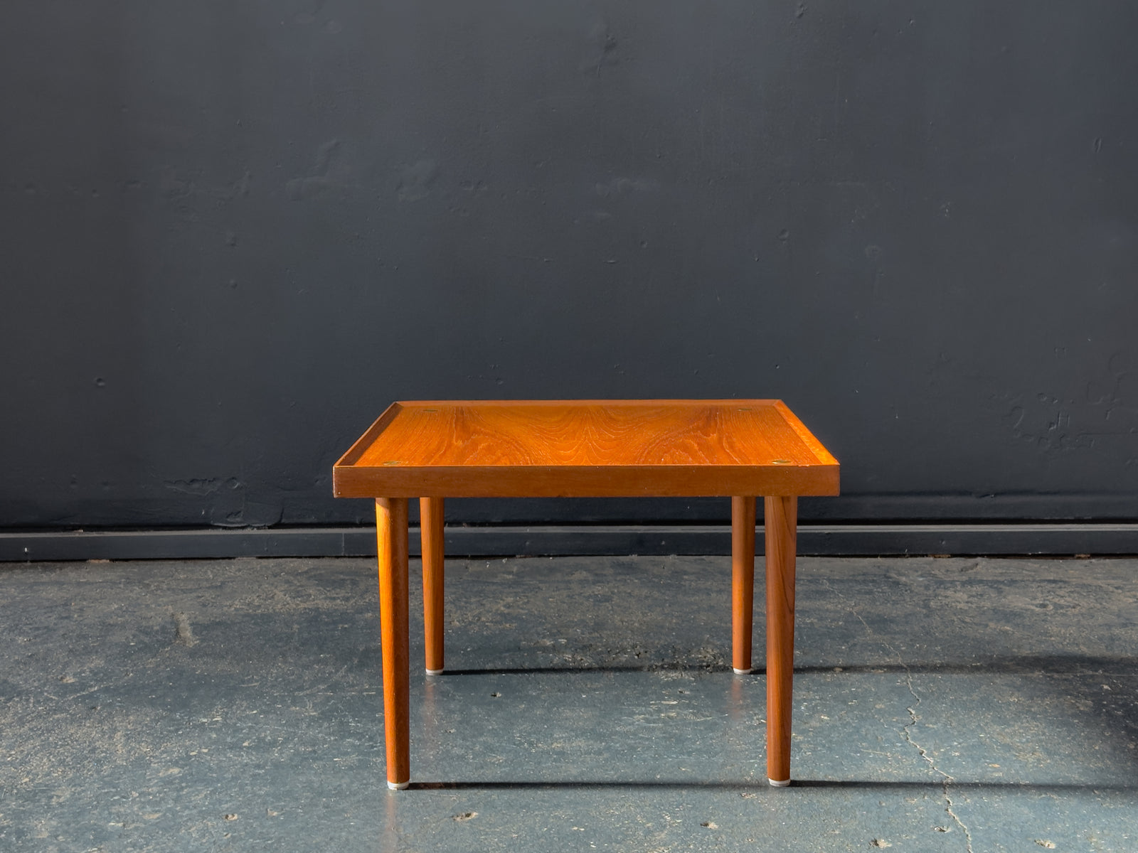 Teak Coffee Table with Brass Detail