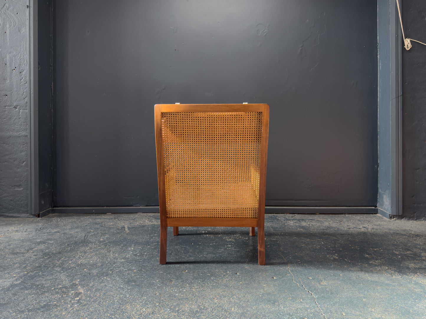 Bernt Petersen Rattan Leather Armchair