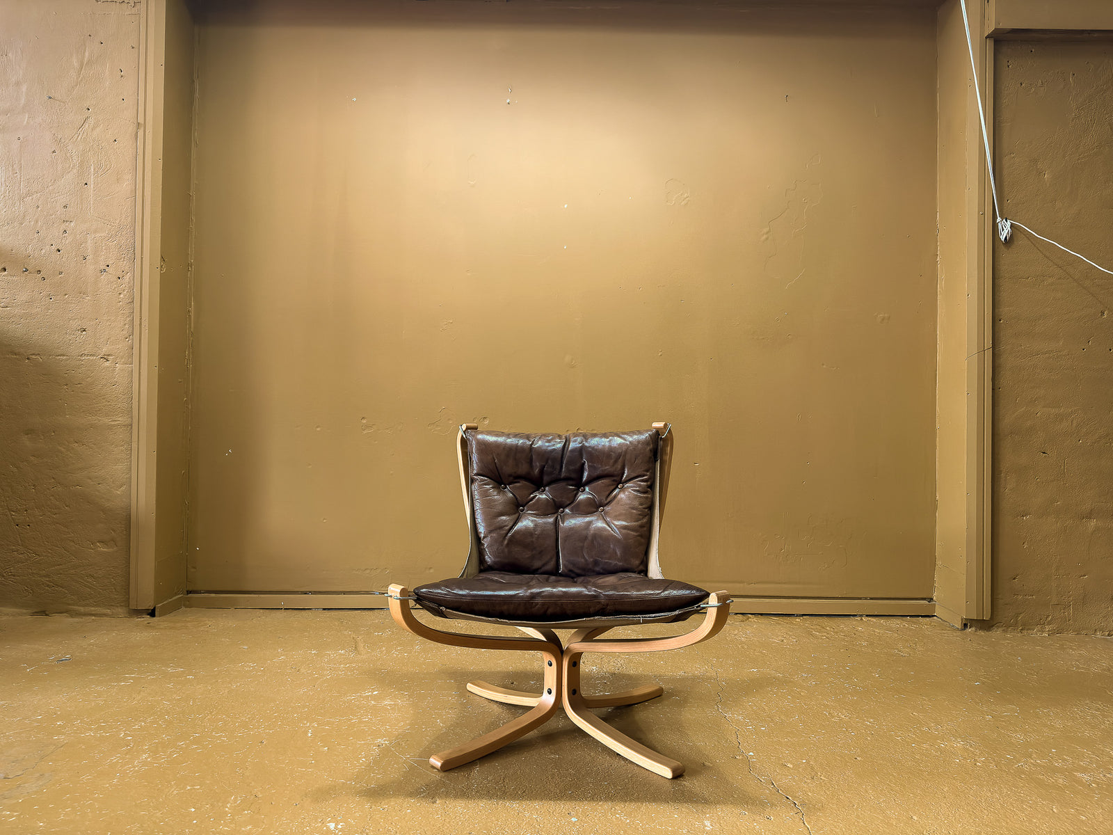 Brown Leather Falcon Chair