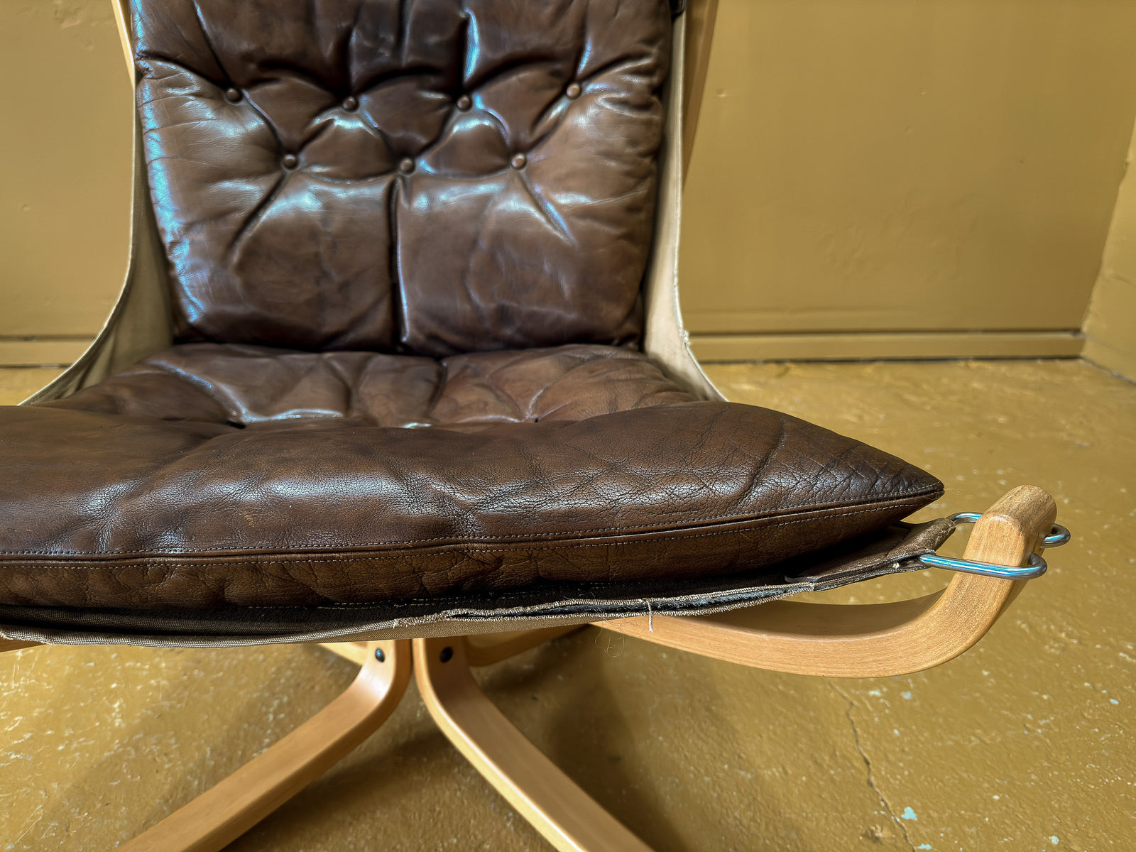 Brown Leather Falcon Chair