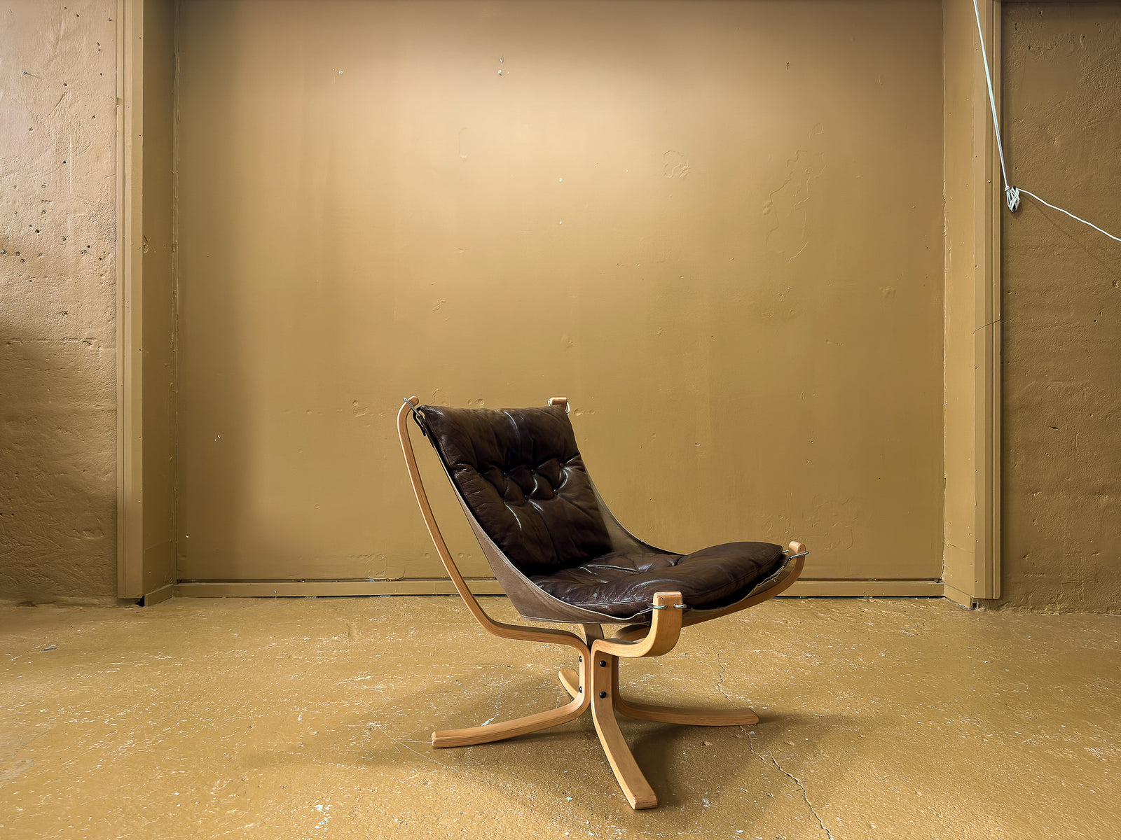 Brown Leather Falcon Chair