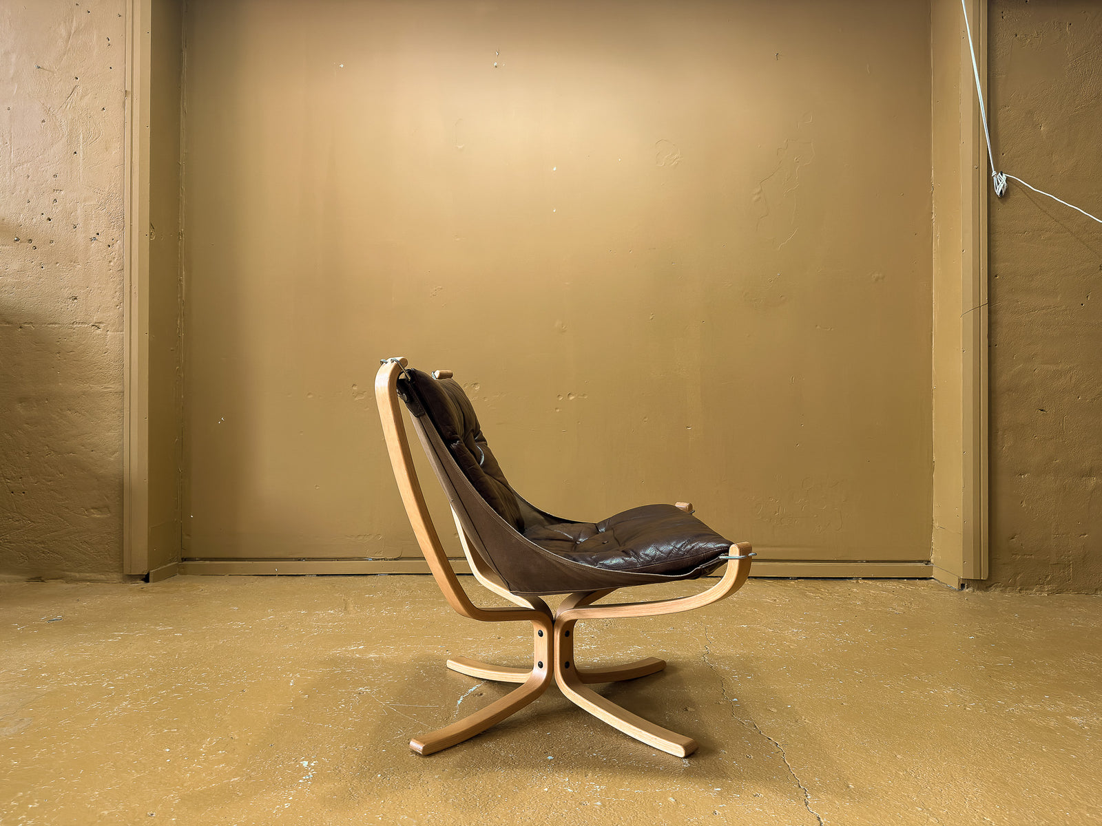 Brown Leather Falcon Chair