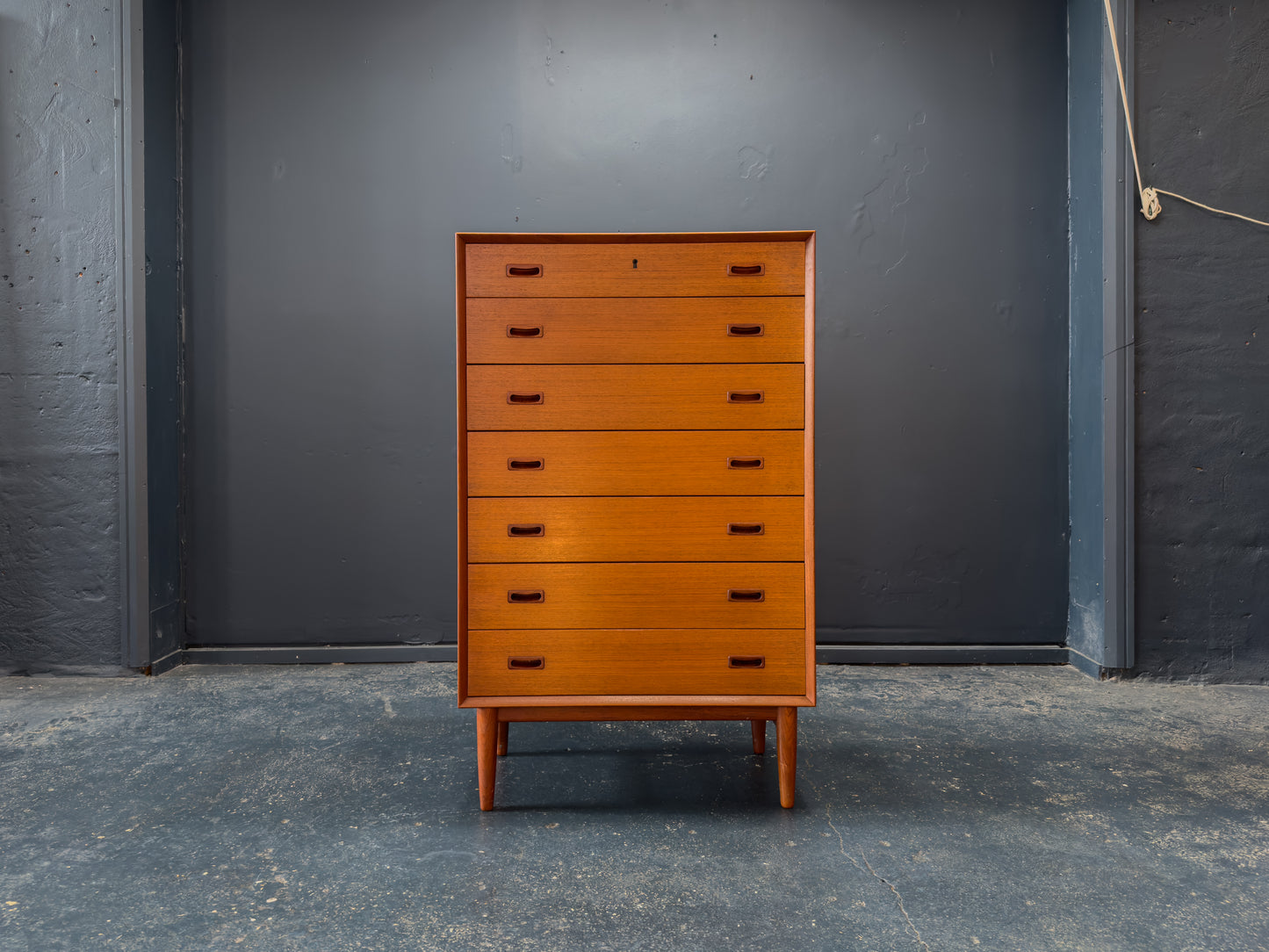 Large Teak Chest of Drawers by Omann Jun