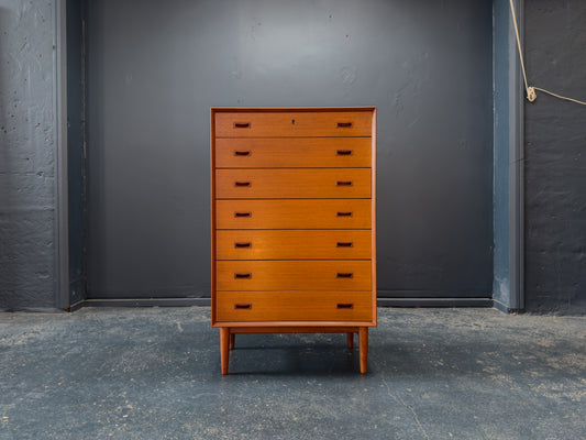 Large Teak Chest of Drawers by Omann Jun
