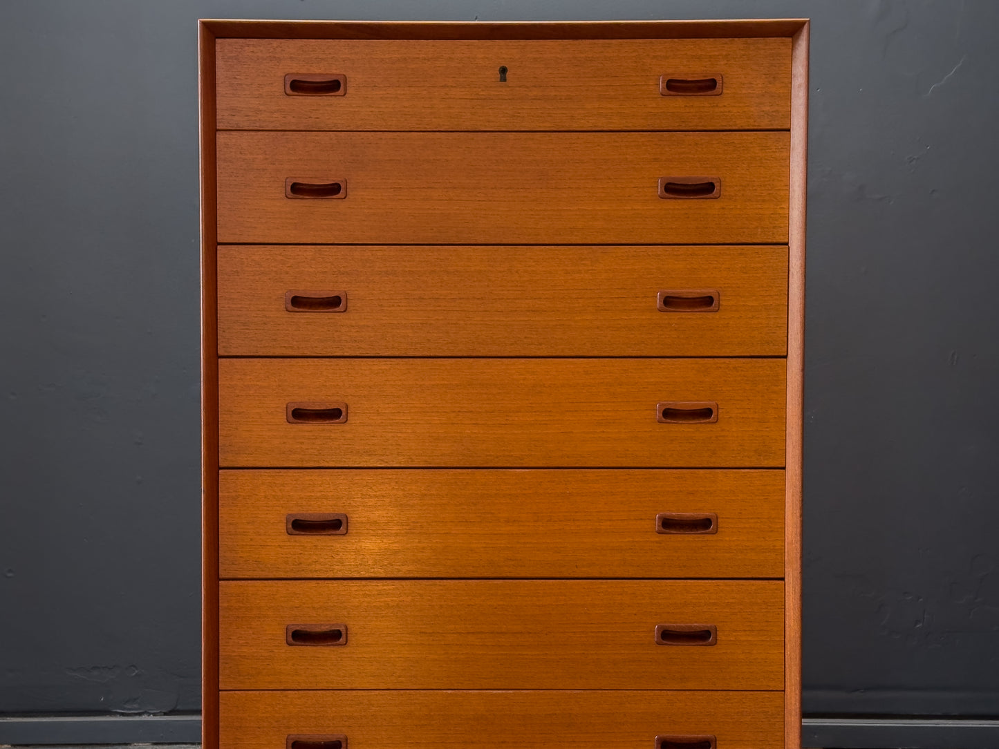 Large Teak Chest of Drawers by Omann Jun