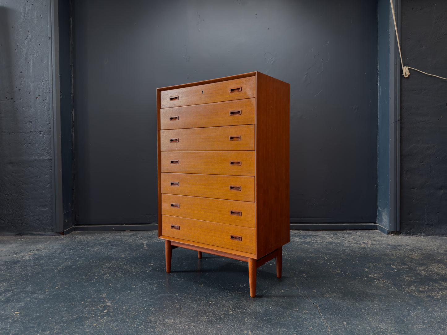 Large Teak Chest of Drawers by Omann Jun