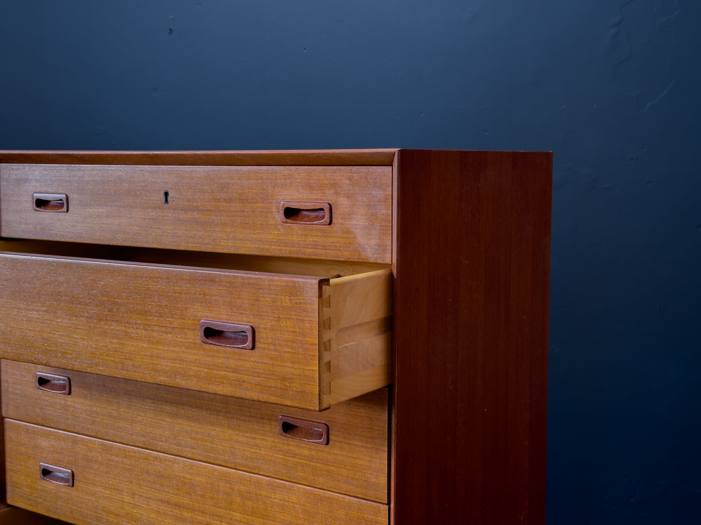 Large Teak Chest of Drawers by Omann Jun