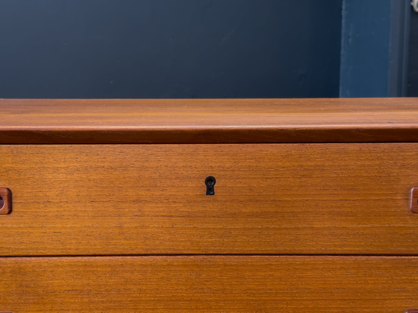 Large Teak Chest of Drawers by Omann Jun