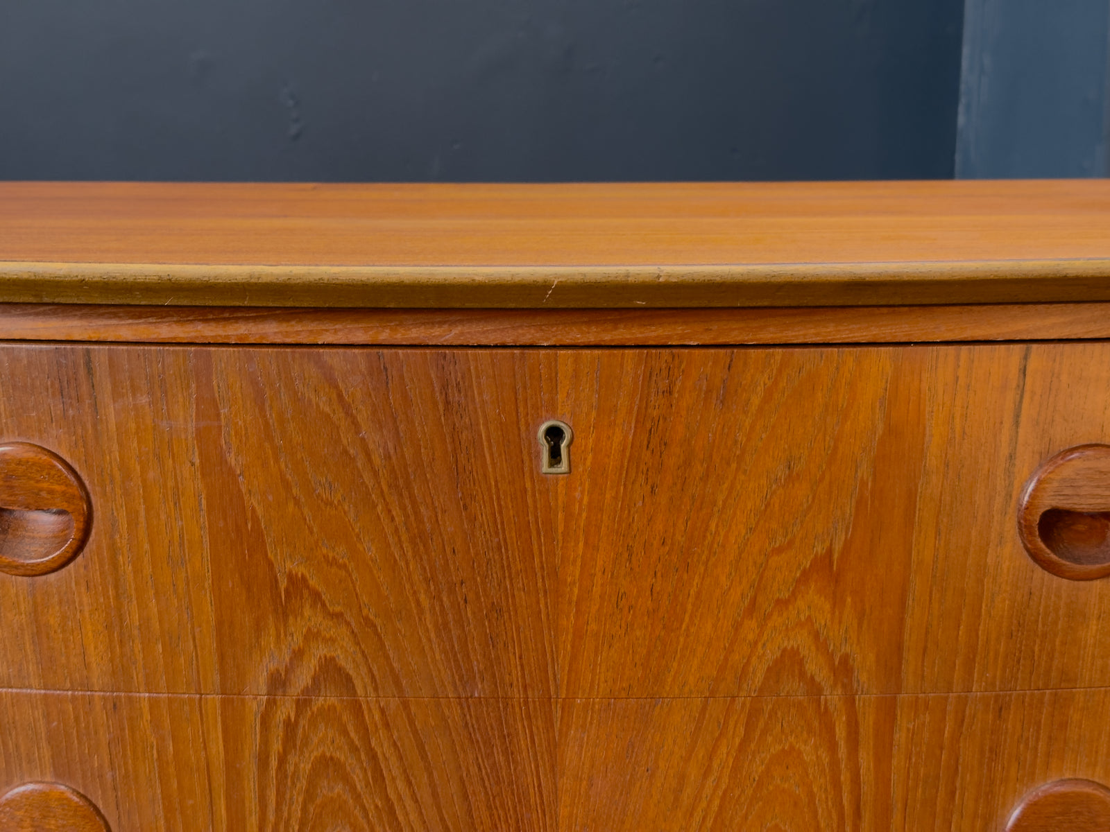 Teak Chest of Drawers with Round Handles