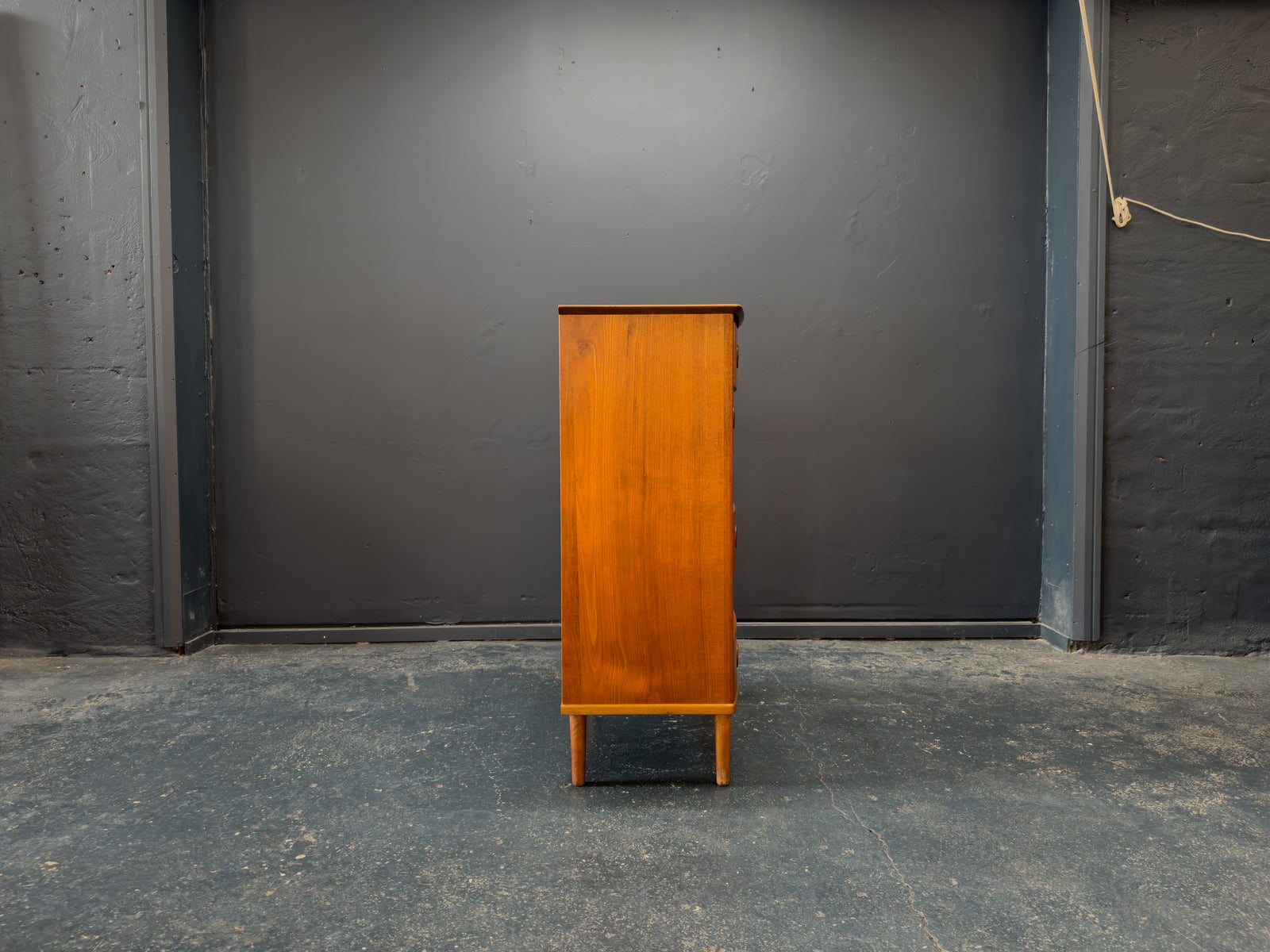 Teak Chest of Drawers with Round Handles