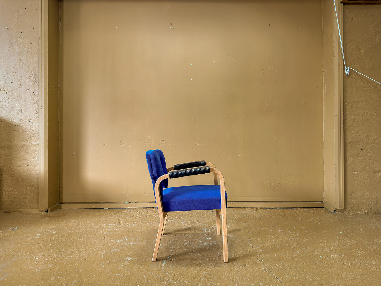 Aalto Blue Upholstered Bentwood Chair