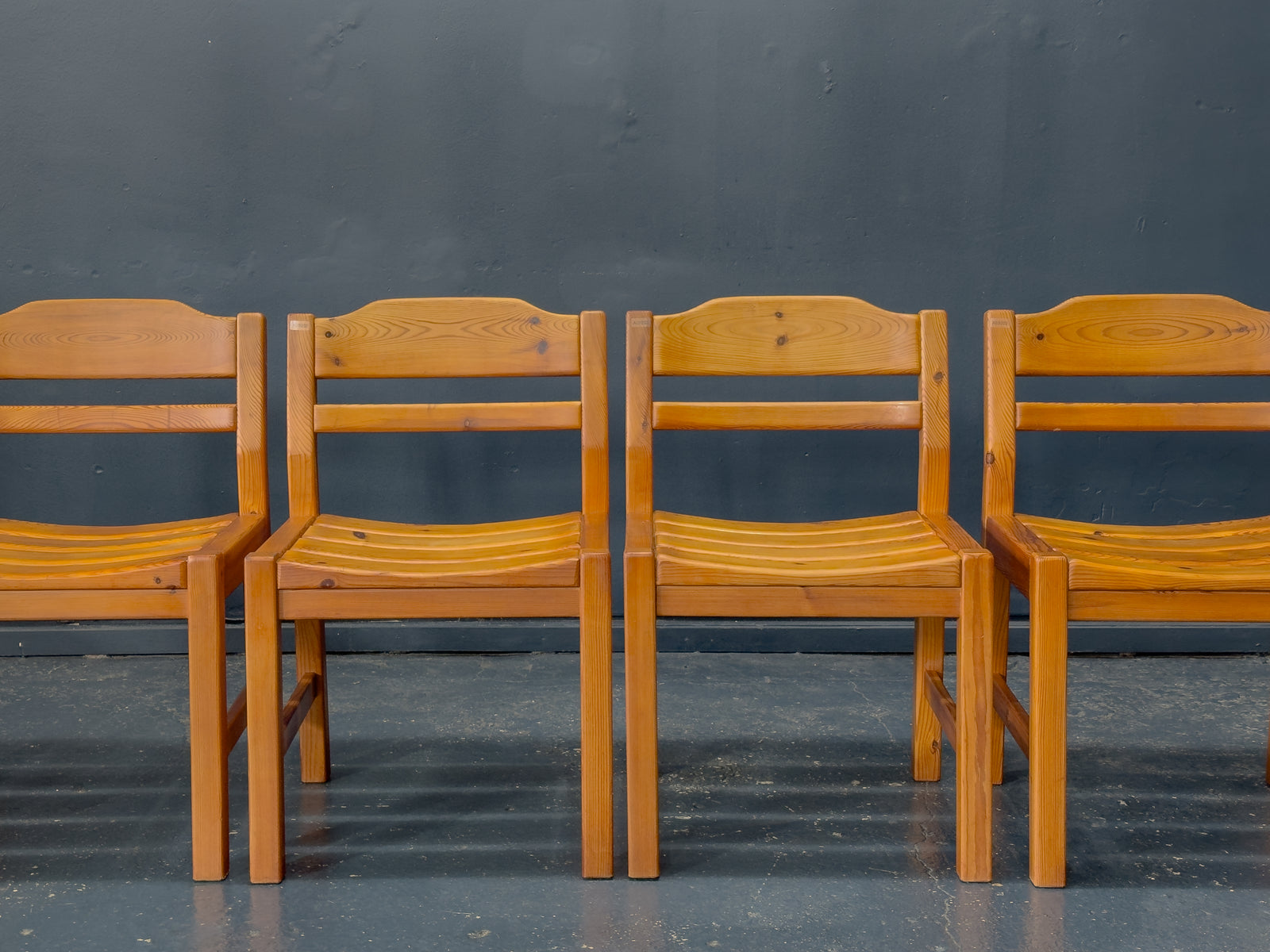 Set of 4 Pine Dining Chairs