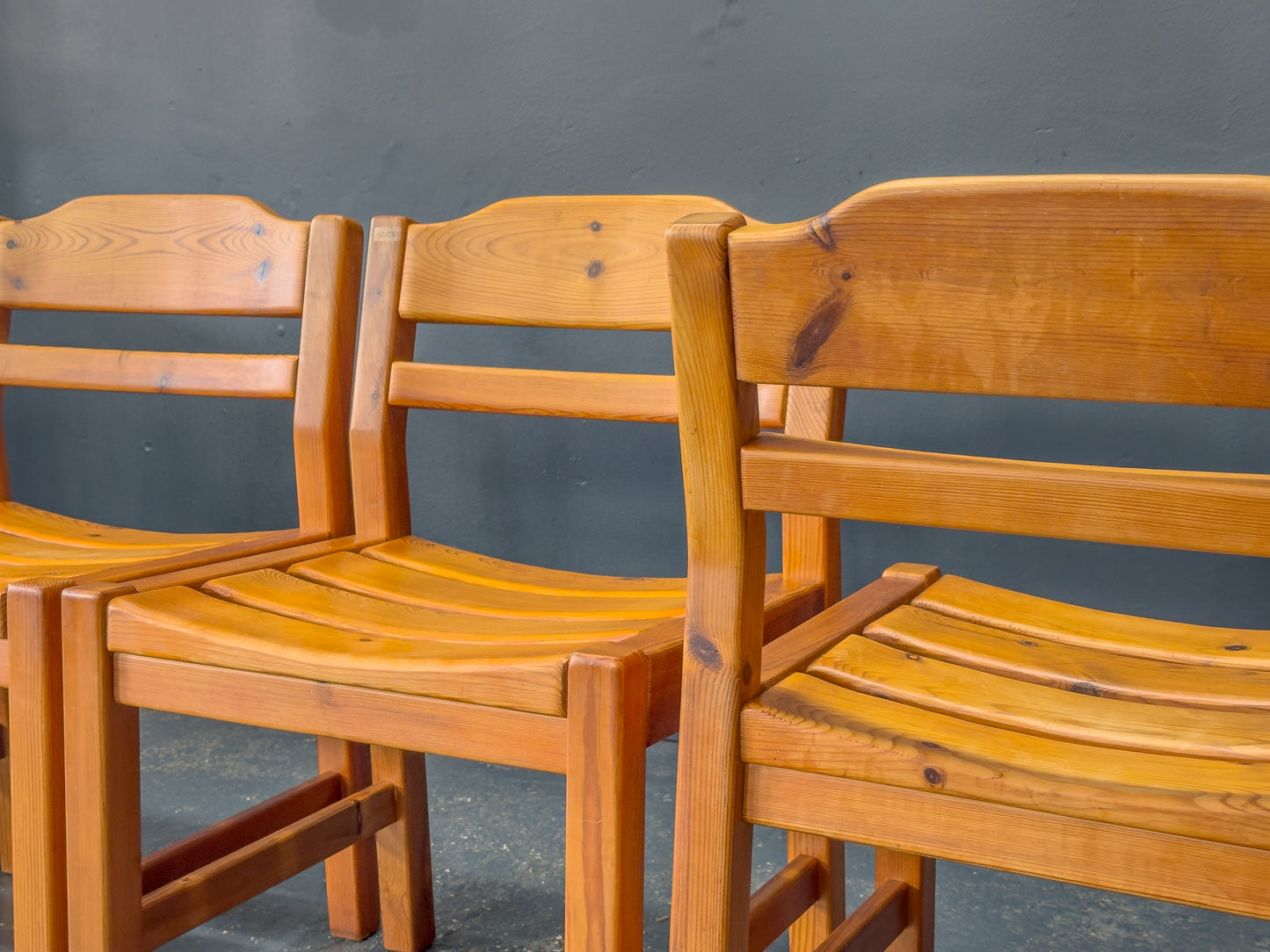 Set of 4 Pine Dining Chairs