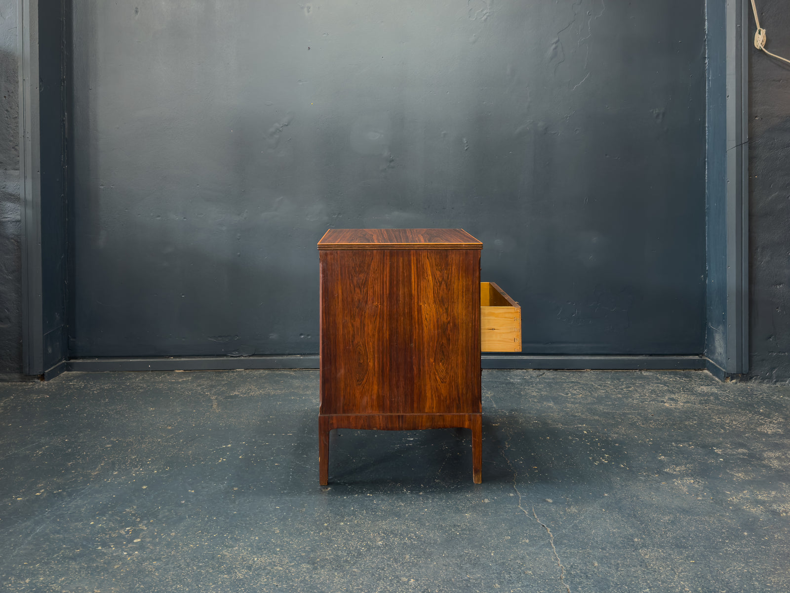 Rosewood Chest of Drawers with Brass Handles
