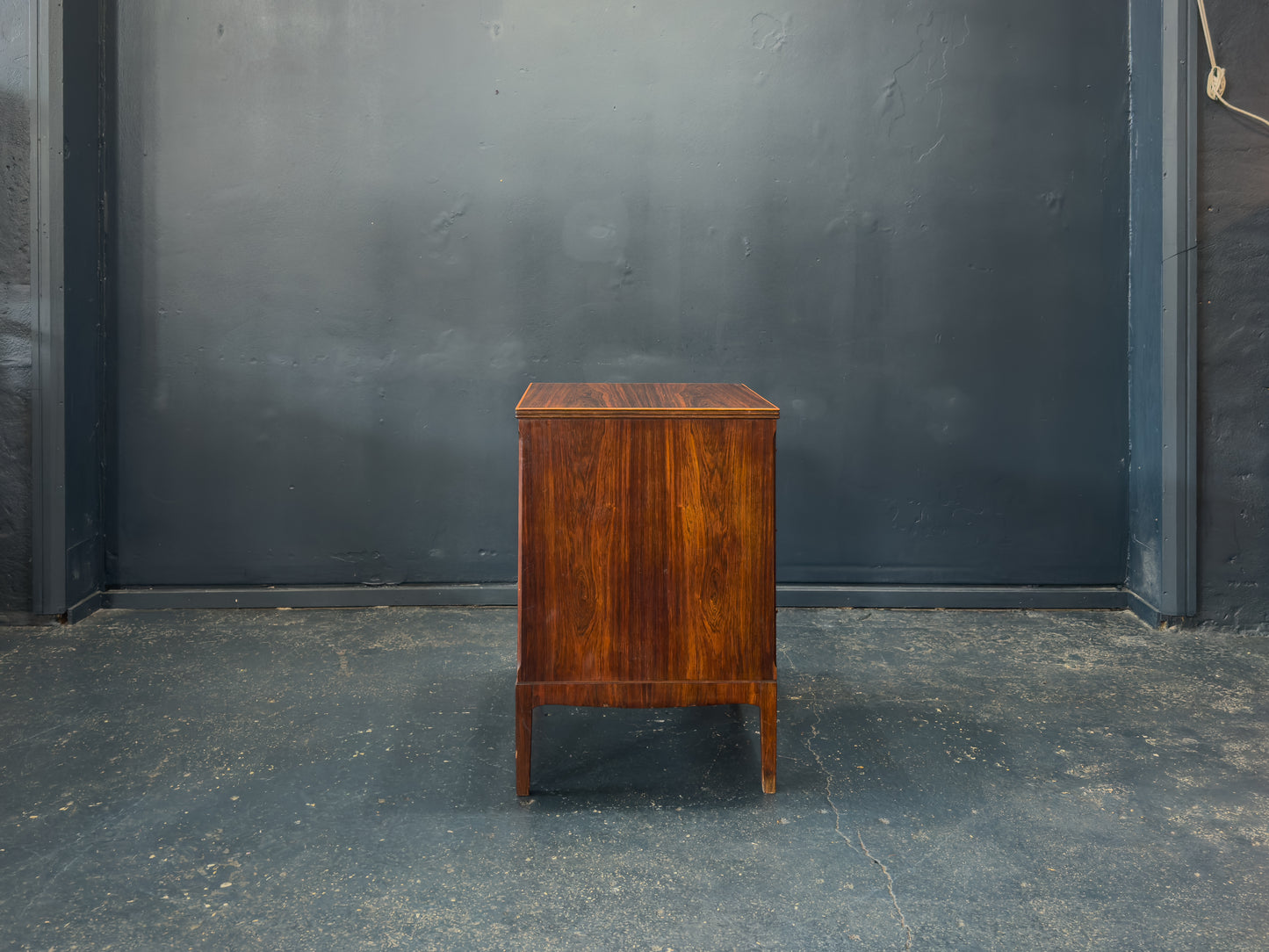 Rosewood Chest of Drawers with Brass Handles