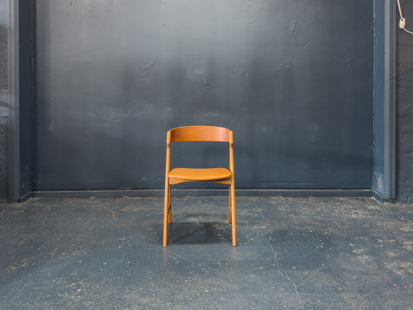 Model 71 Teak and Leather Chair by Henning Kjærnulf