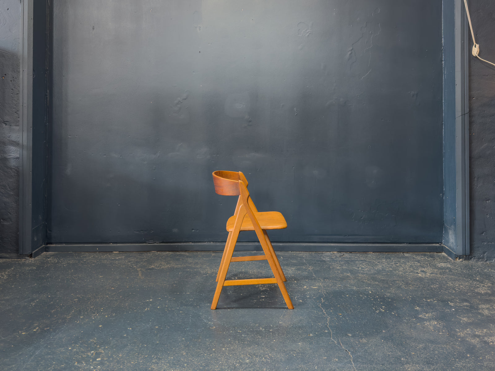 Model 71 Teak and Leather Chair by Henning Kjærnulf