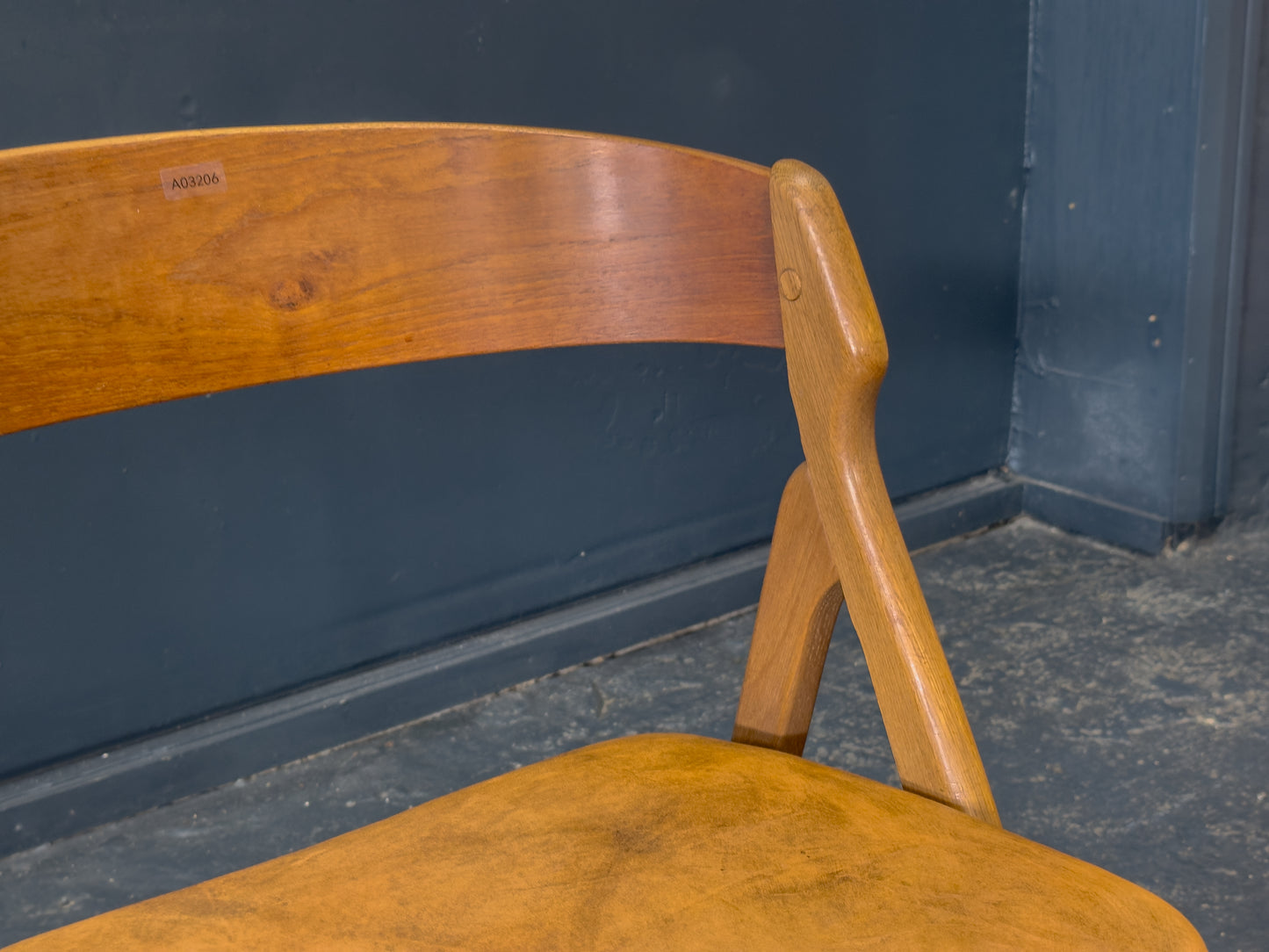 Model 71 Teak and Leather Chair by Henning Kjærnulf