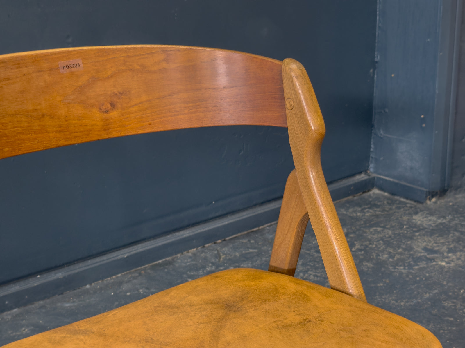 Model 71 Teak and Leather Chair by Henning Kjærnulf