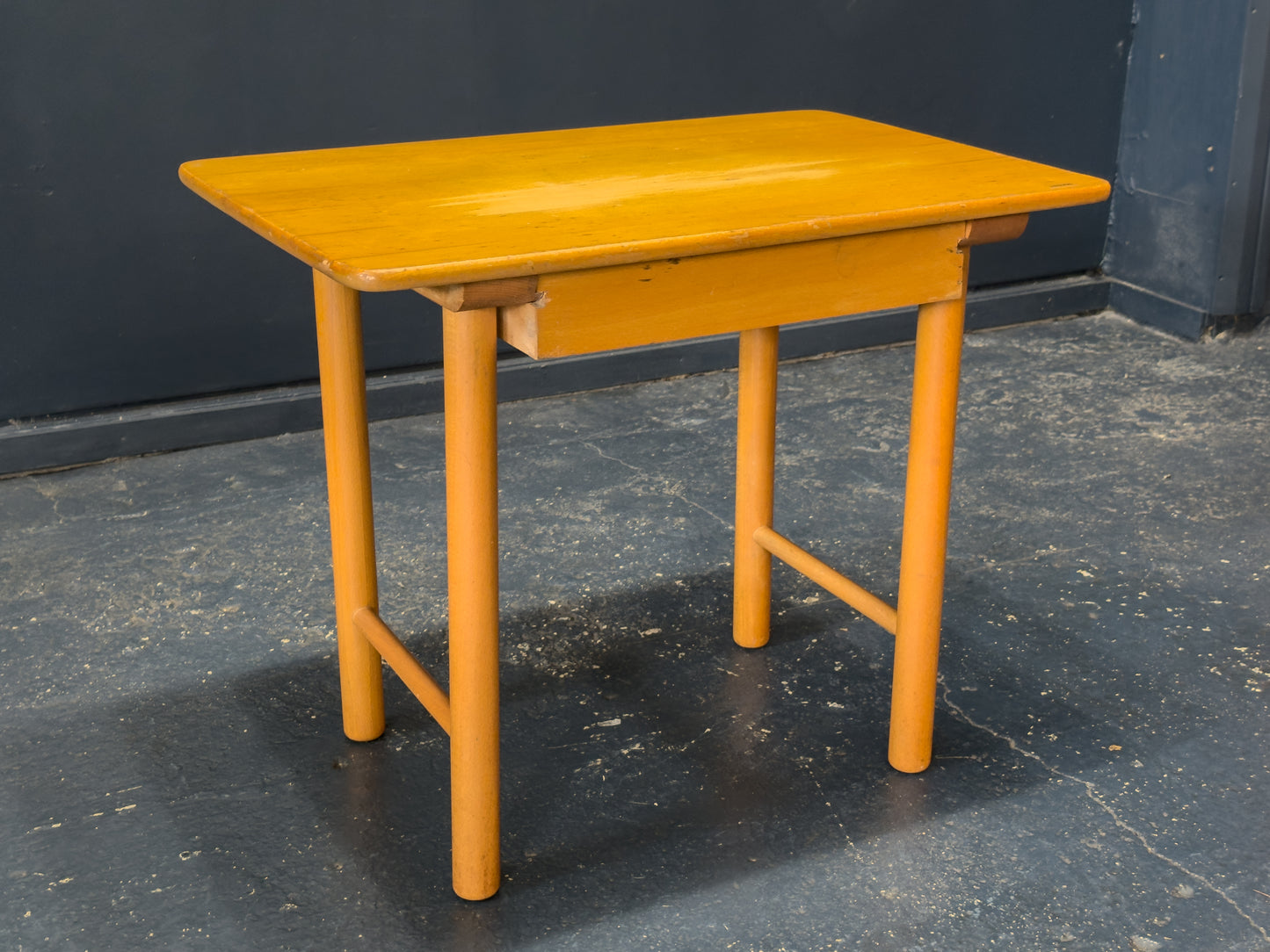 Oak Side Table with Drawer
