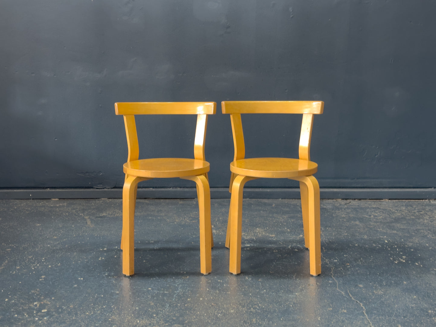Pair of Alvar Aalto Model 68 Chairs