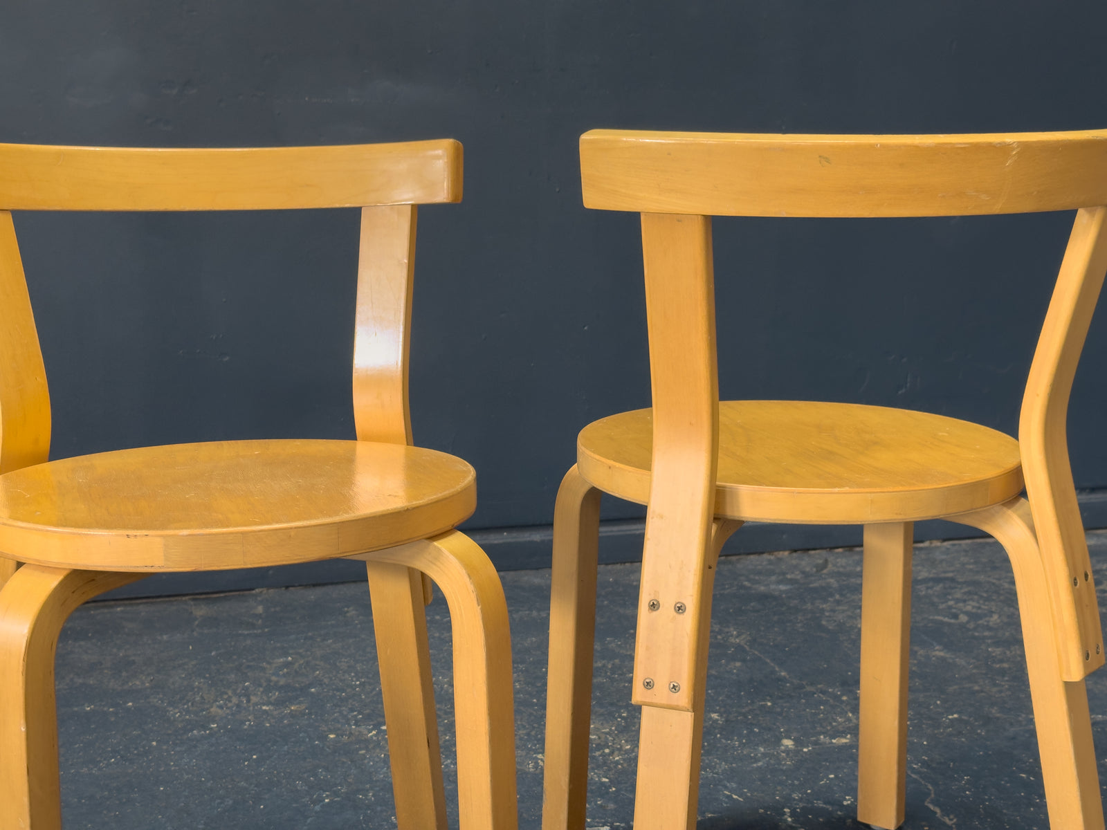 Pair of Alvar Aalto Model 68 Chairs