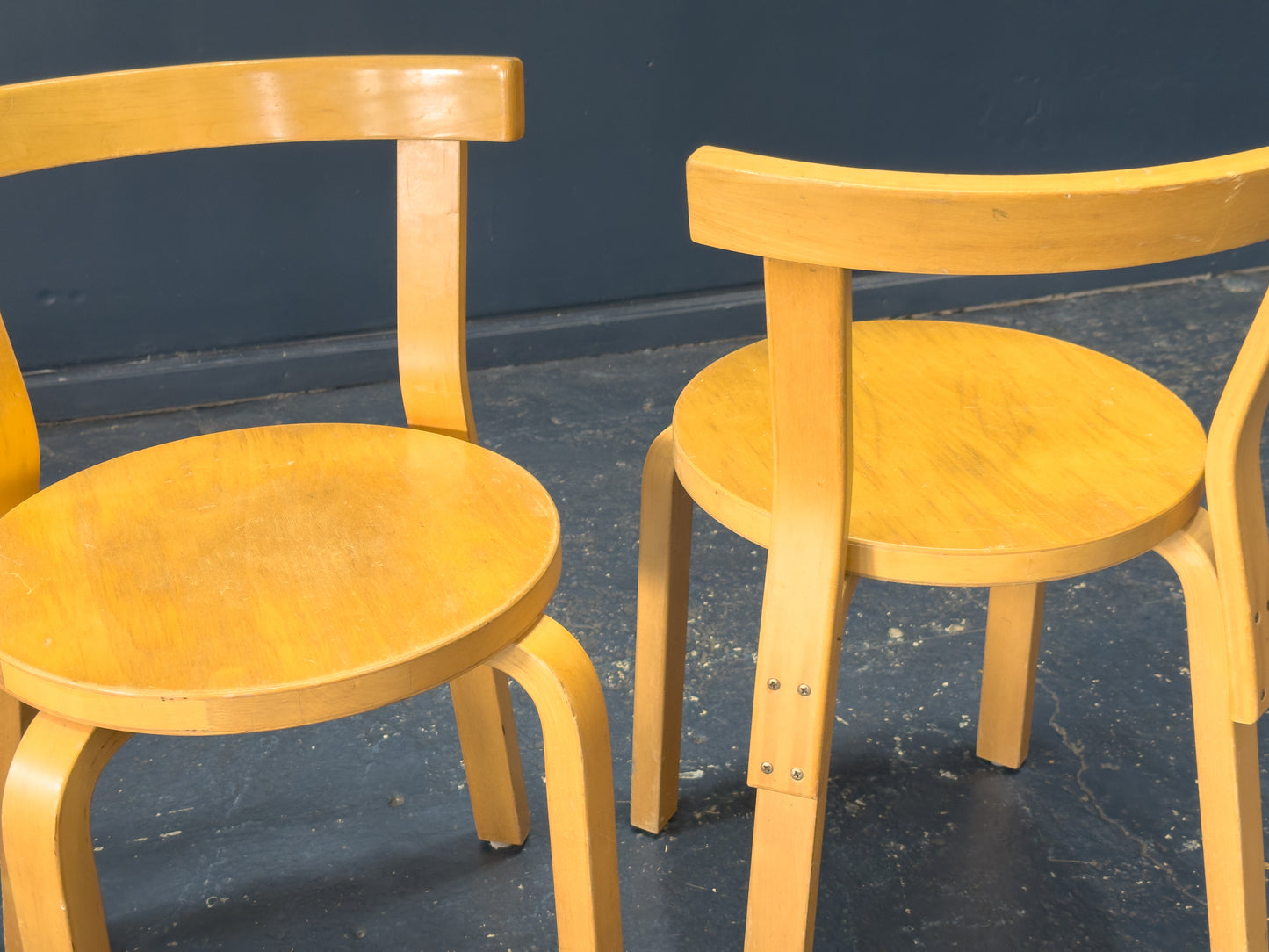 Pair of Alvar Aalto Model 68 Chairs