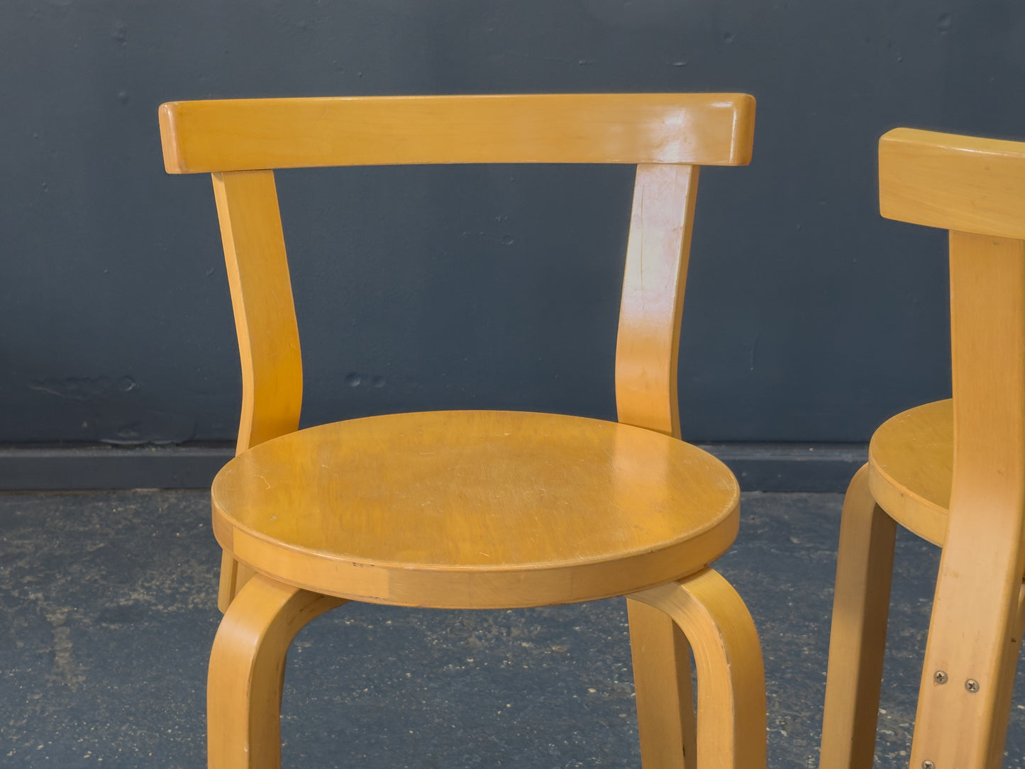 Pair of Alvar Aalto Model 68 Chairs