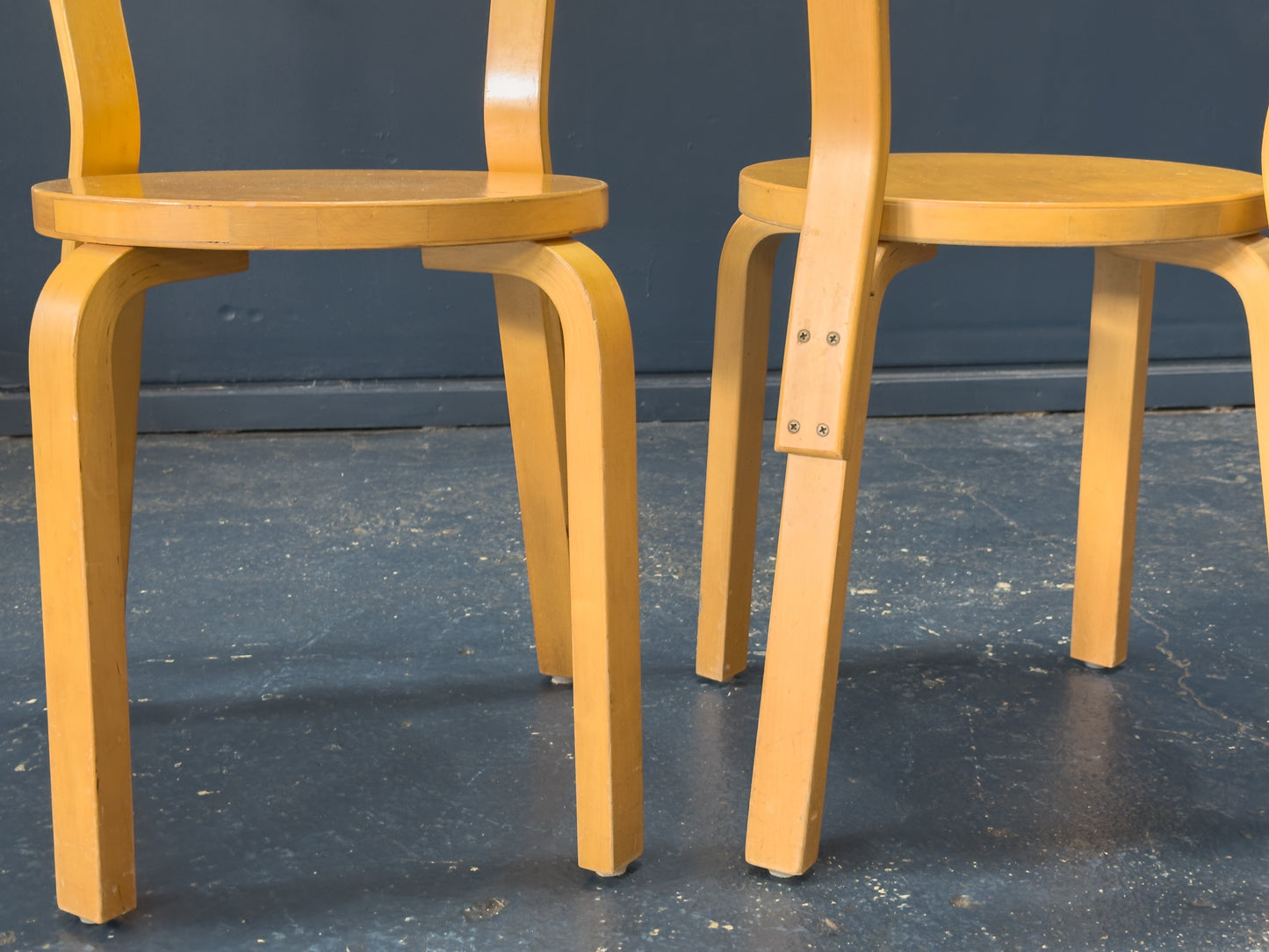Pair of Alvar Aalto Model 68 Chairs